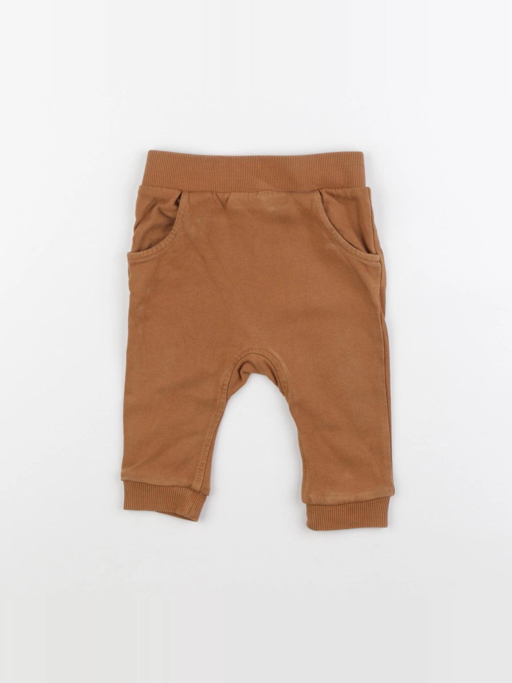 H&M - sarouel marron - 3/6 mois