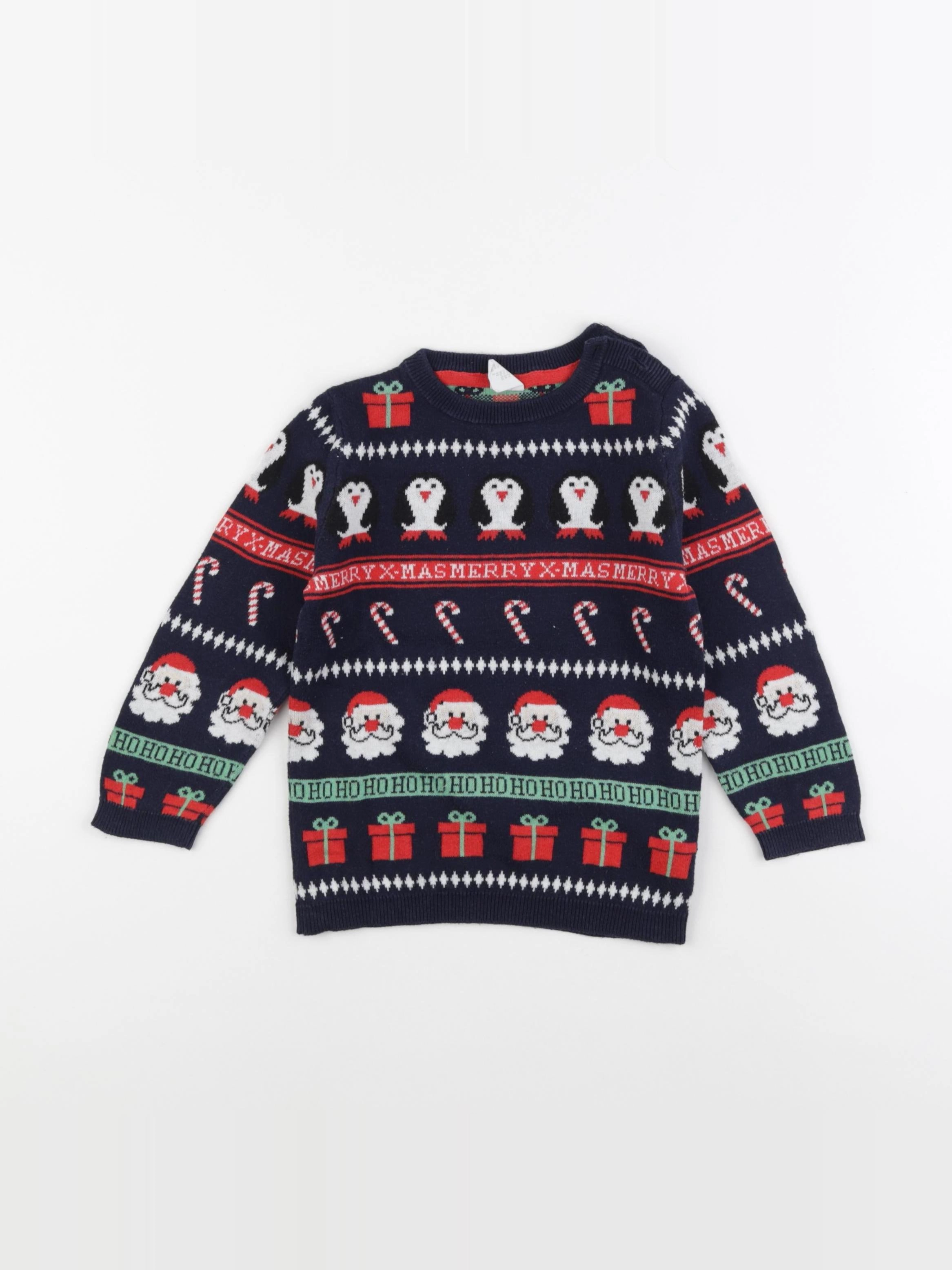 H&M - pull bleu - 18/24 mois