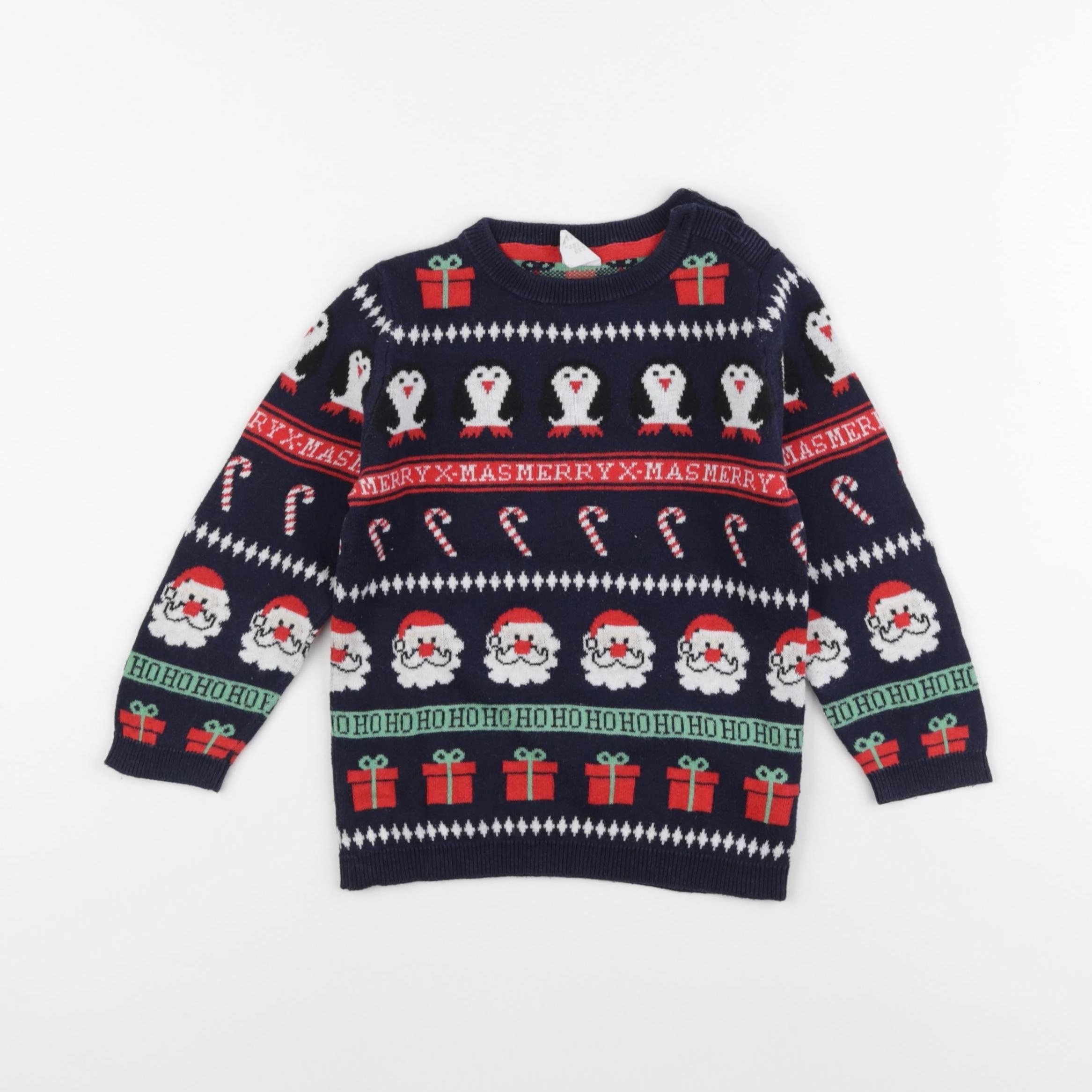 H&M - pull bleu - 18/24 mois