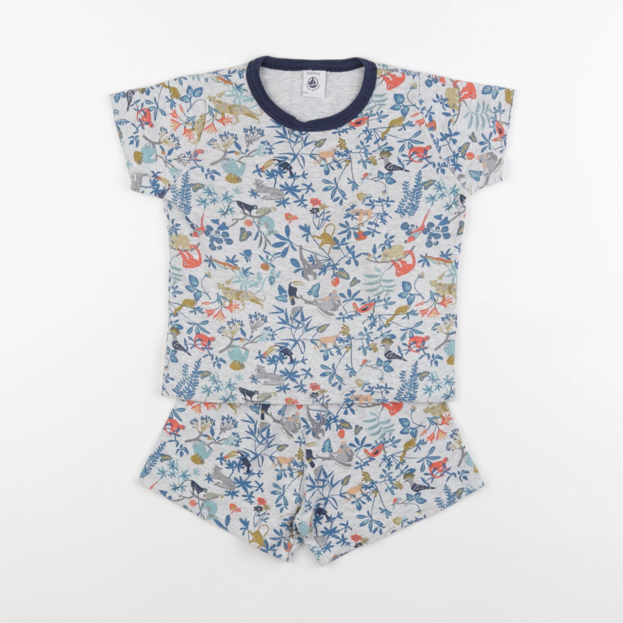 Petit Bateau - pyjama coton gris - 3 ans