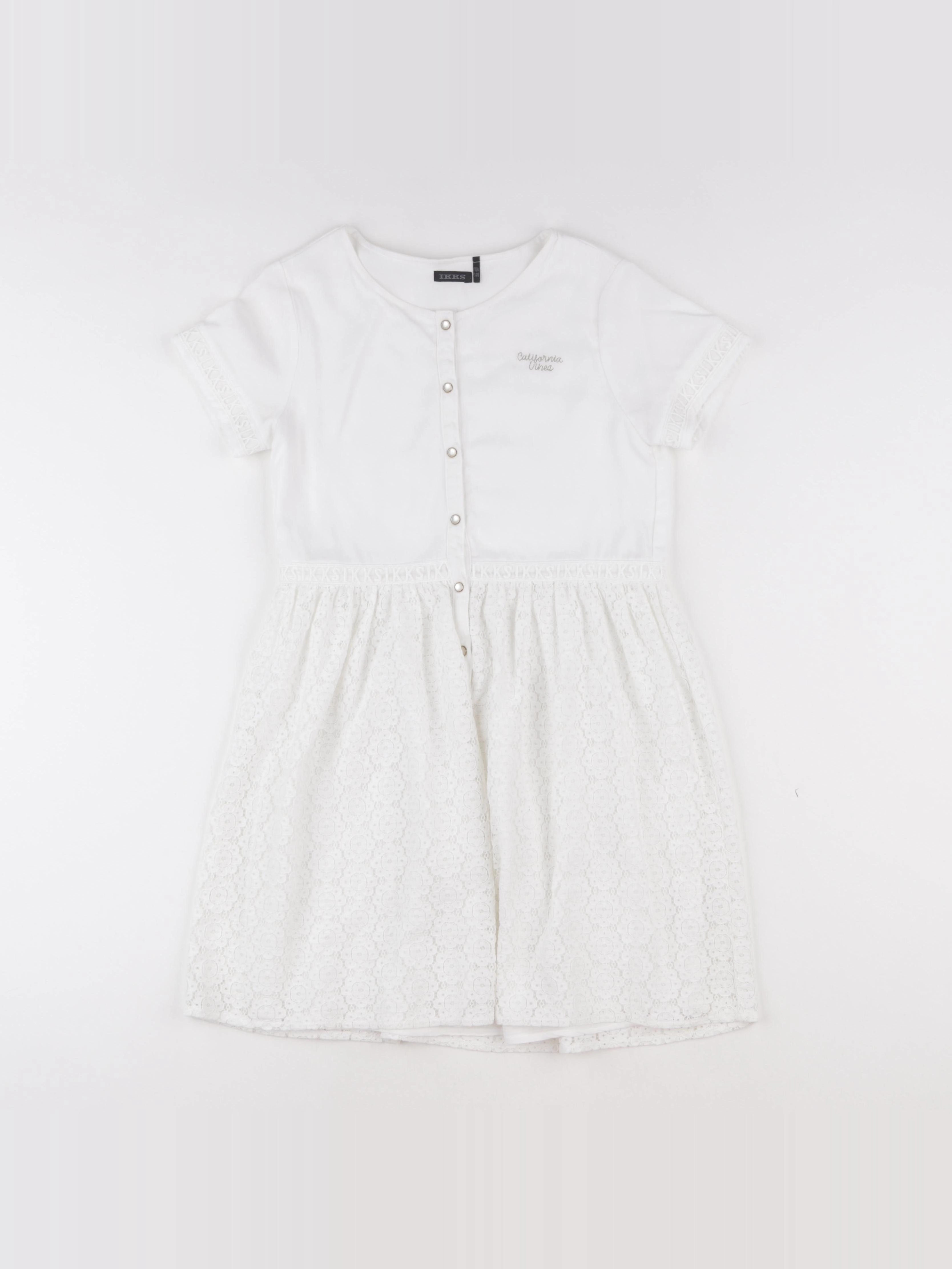 IKKS - robe blanc - 10 ans