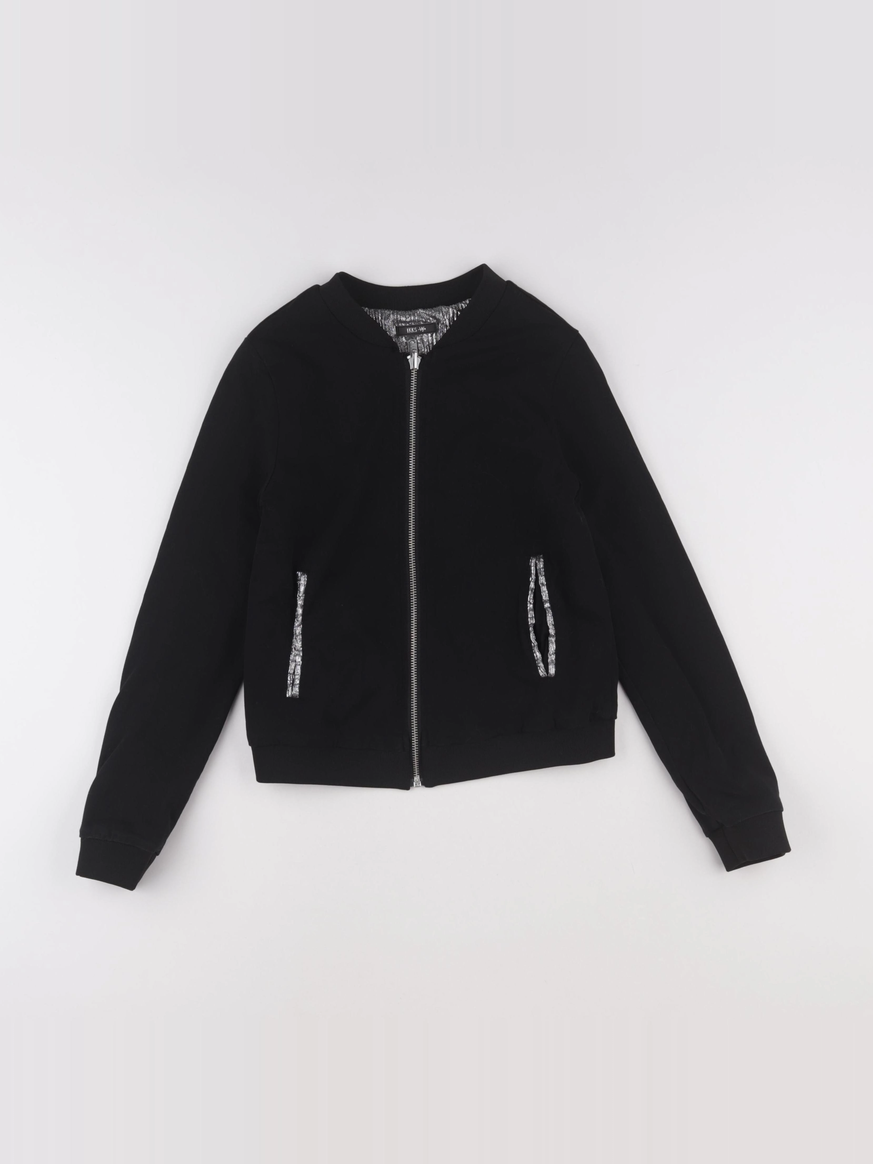 IKKS - veste réversible noir, argent - 12 ans