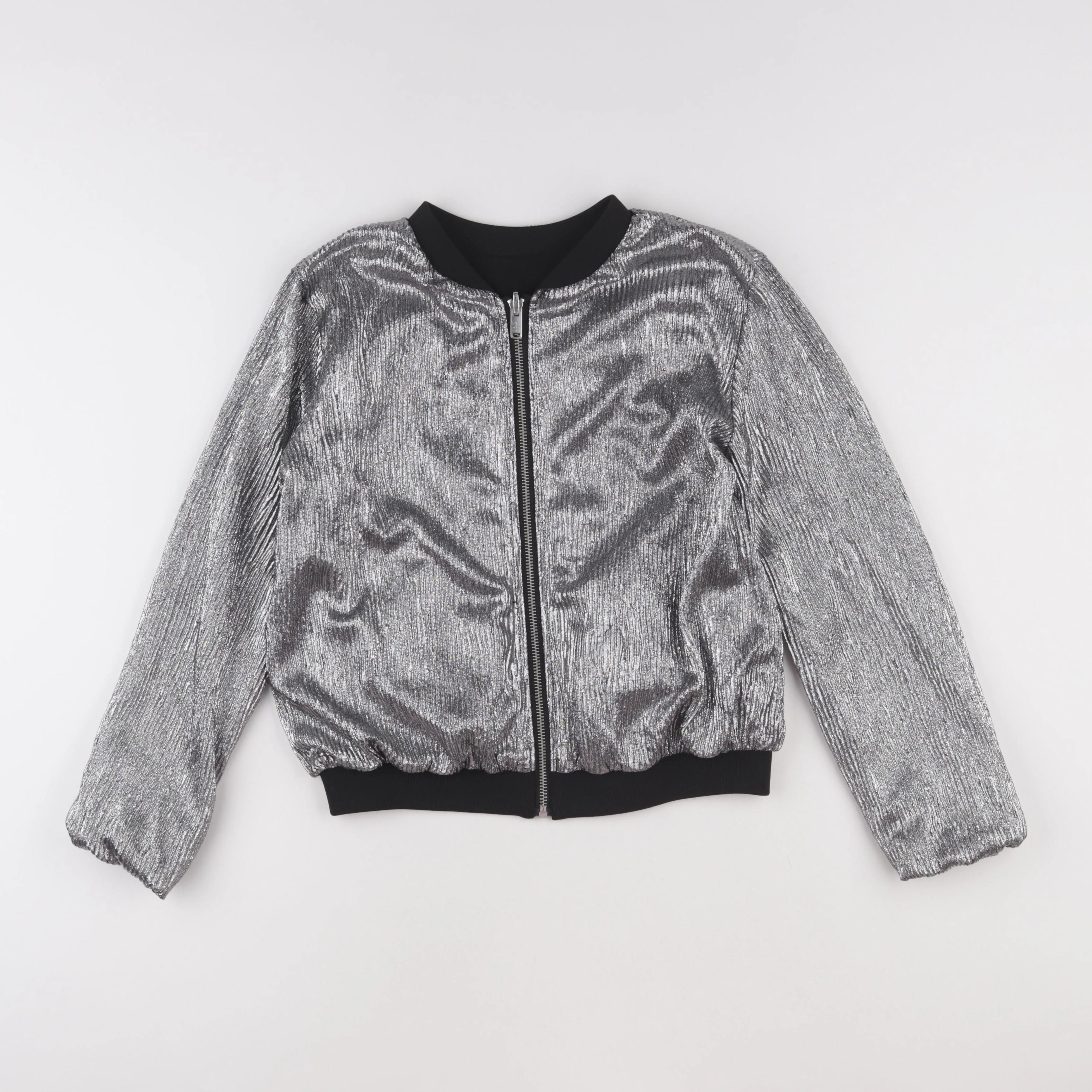 IKKS - veste réversible noir, argent - 12 ans