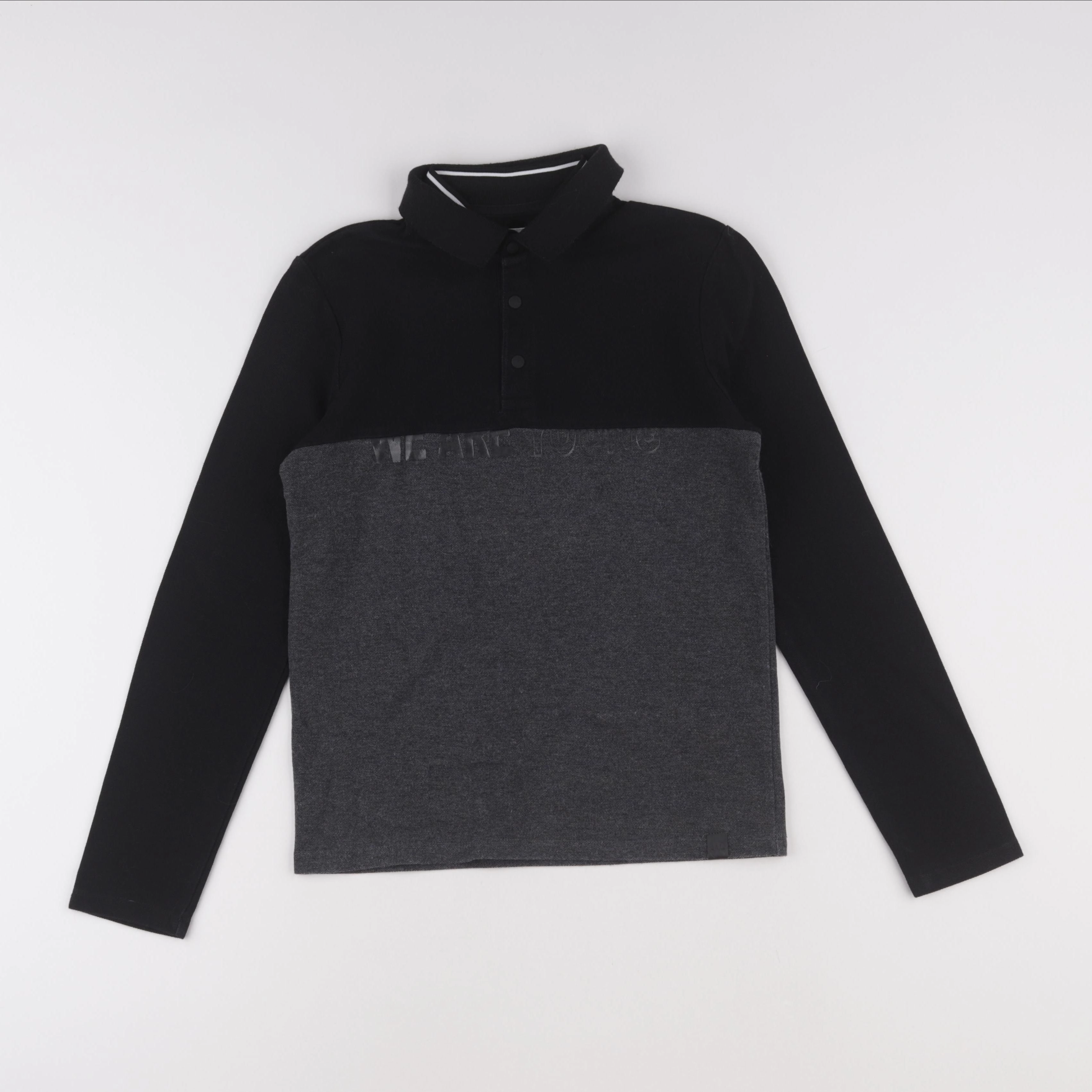 IKKS - polo noir, gris - 10 ans