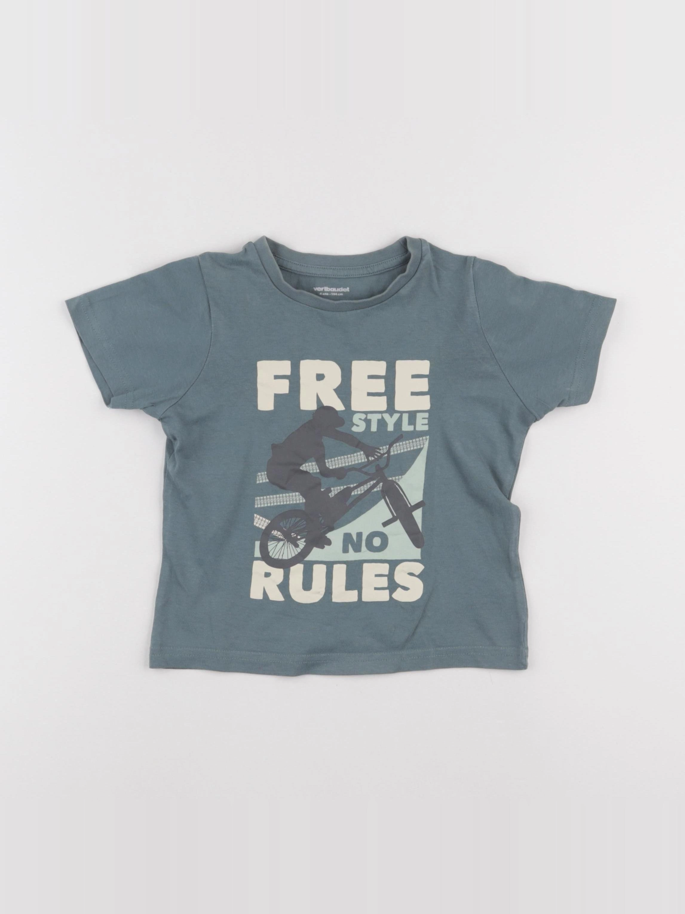 Vertbaudet - tee-shirt gris - 4 ans