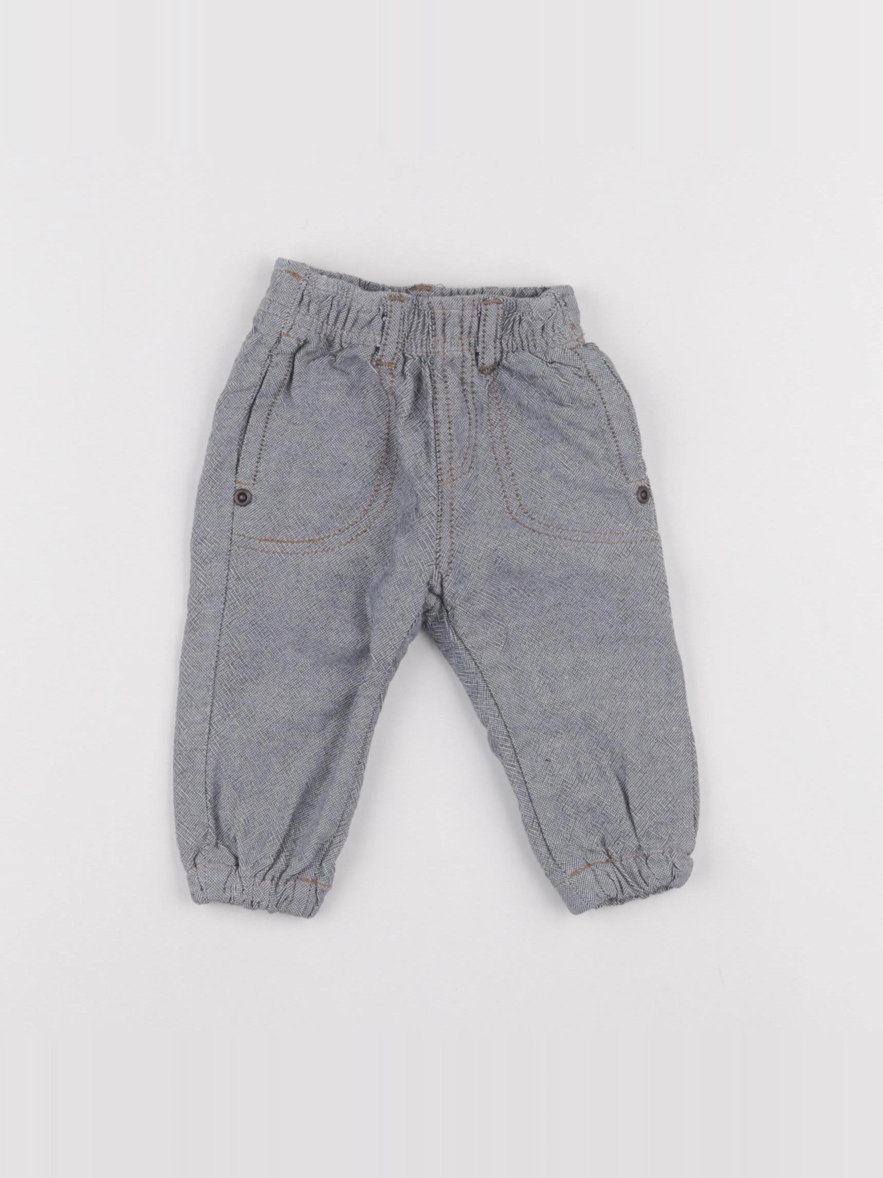 Vertbaudet - pantalon gris - 3 mois