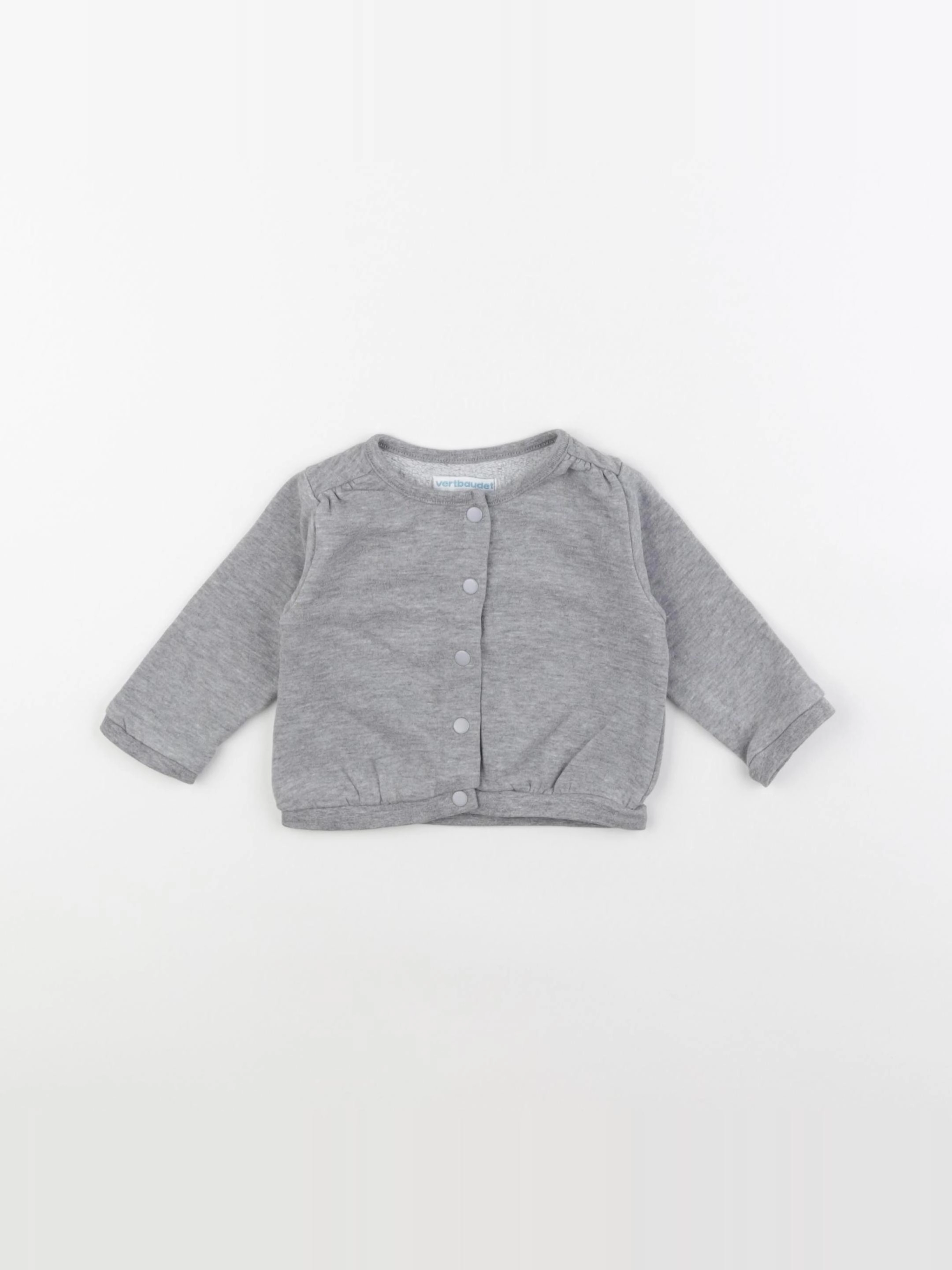 Vertbaudet - sweat gris - 6 mois