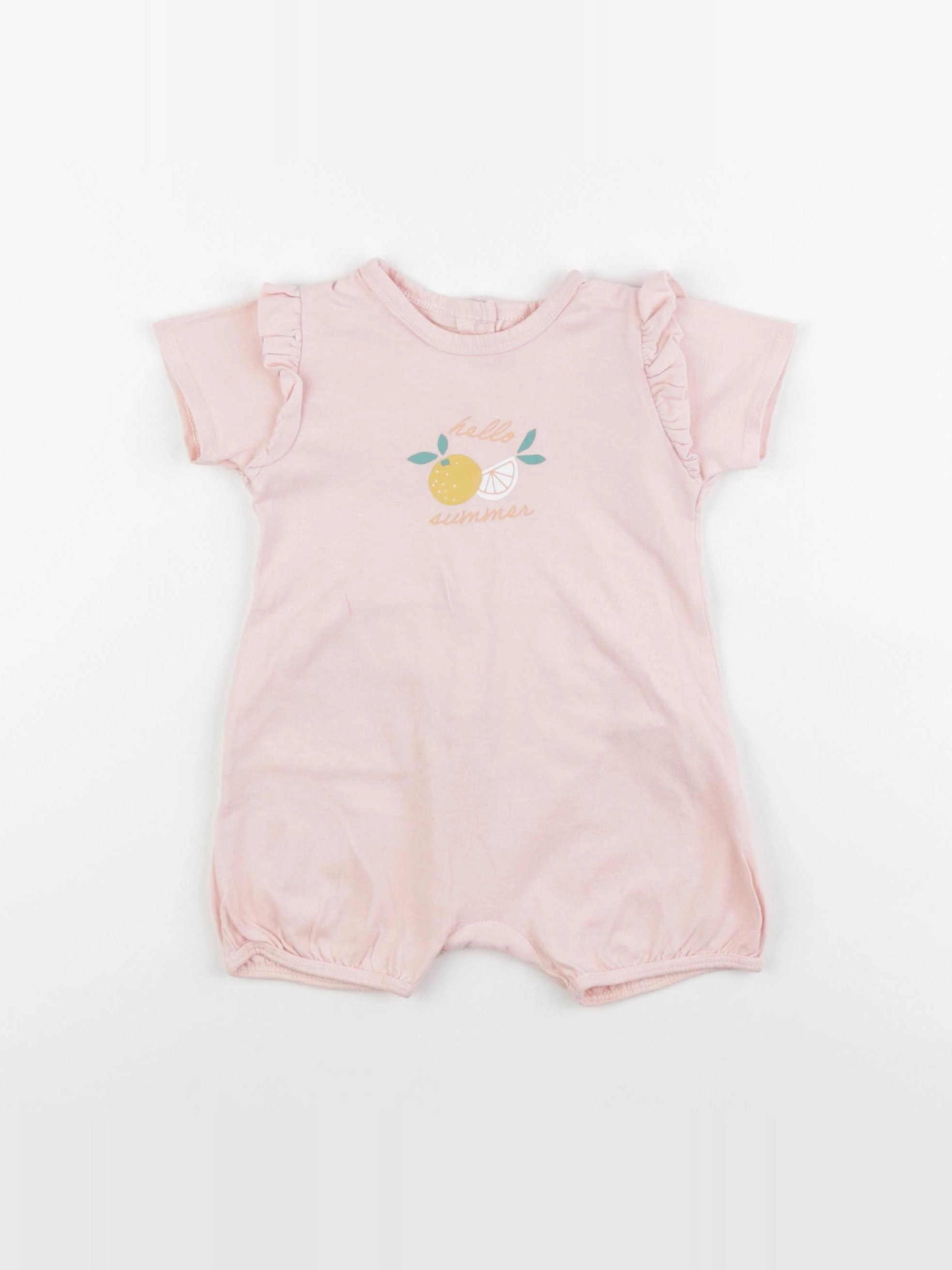 Vertbaudet - pyjama coton rose - 9 mois