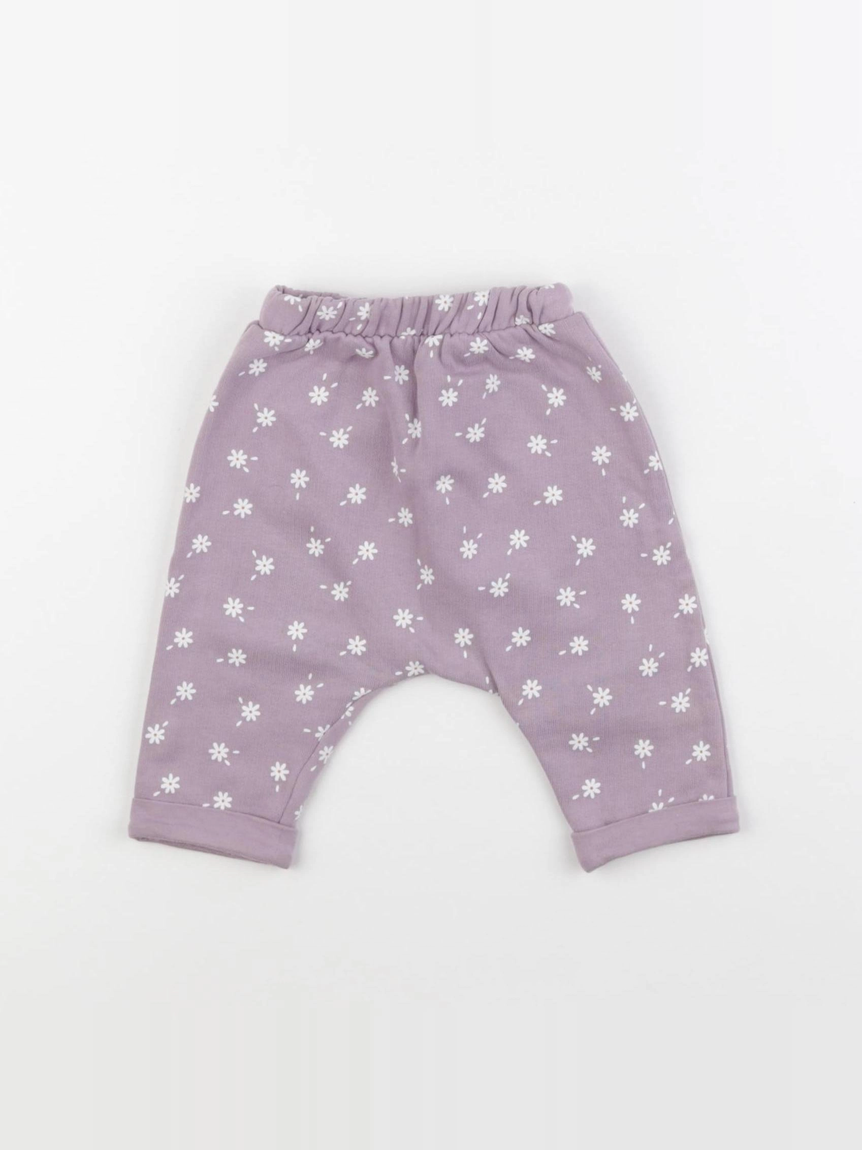 Vertbaudet - sarouel violet - 3 mois