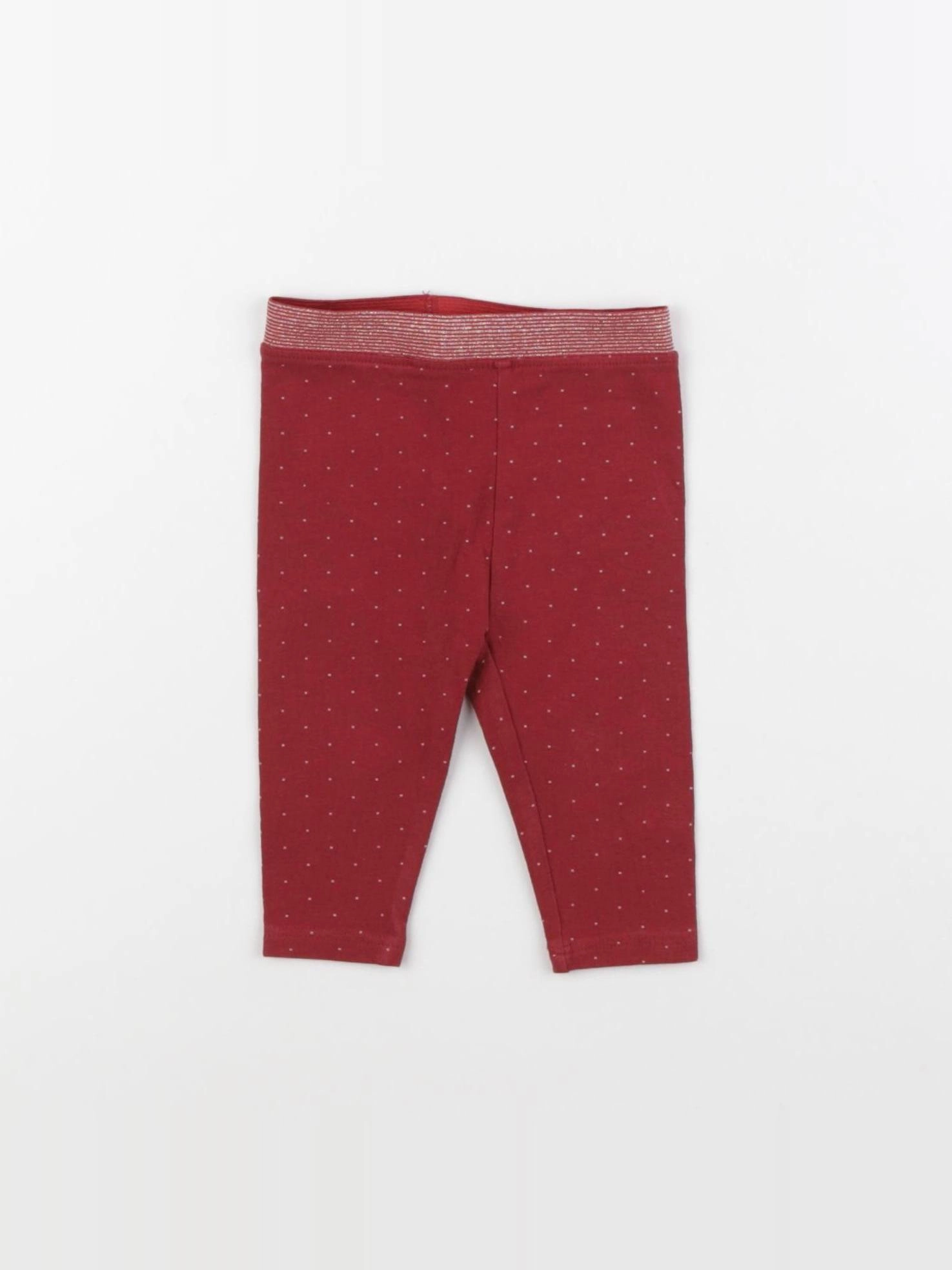 Vertbaudet - legging rouge - 3 mois