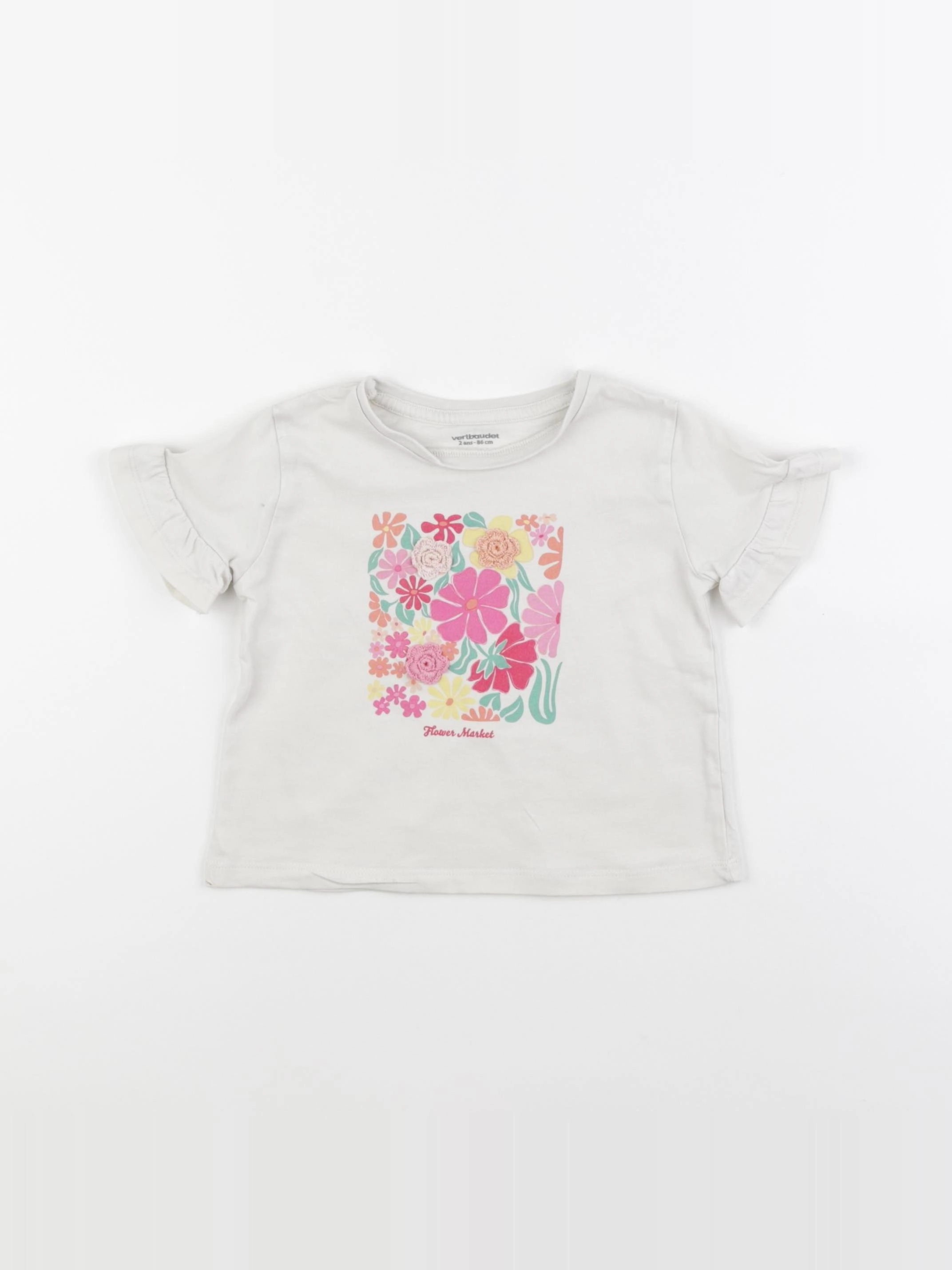 Vertbaudet - tee-shirt multicolore - 2 ans