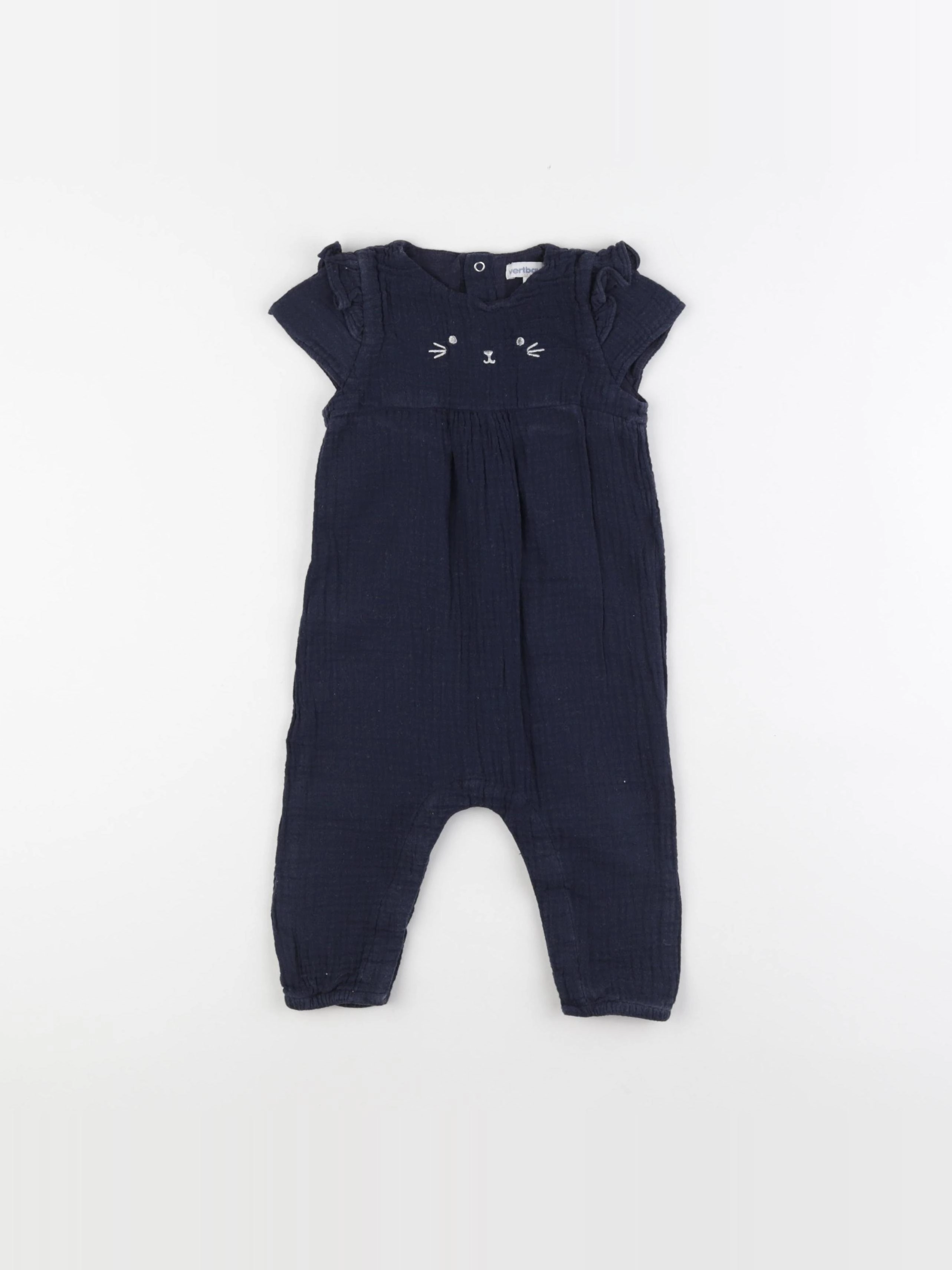 Vertbaudet - combinaison bleu - 9 mois