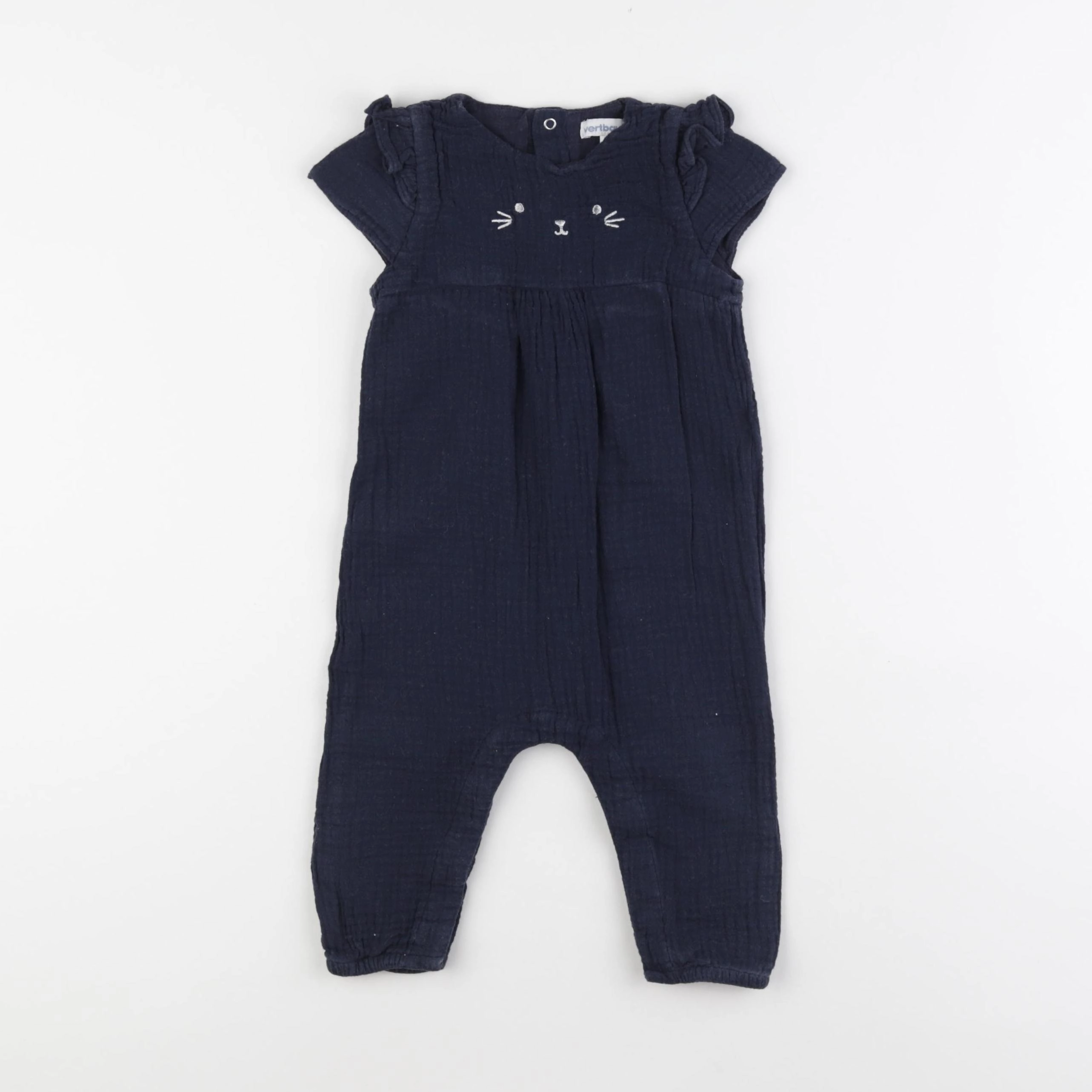 Vertbaudet - combinaison bleu - 9 mois