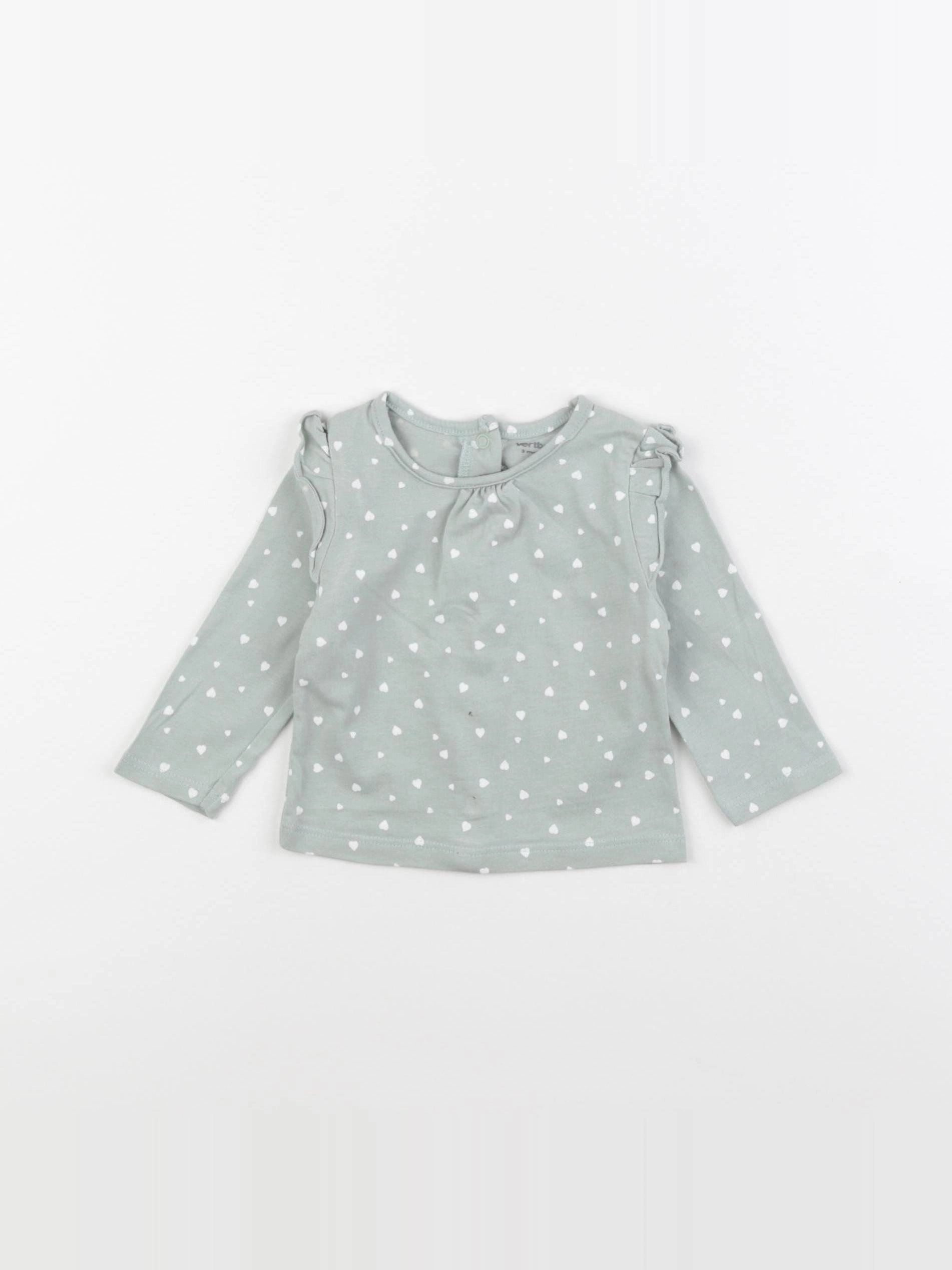 Vertbaudet - tee-shirt vert - 3 mois