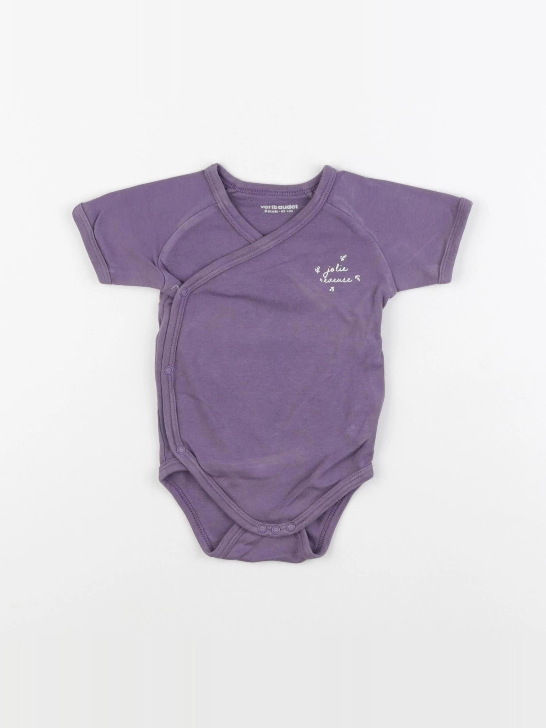 Vertbaudet - body violet - 6 mois