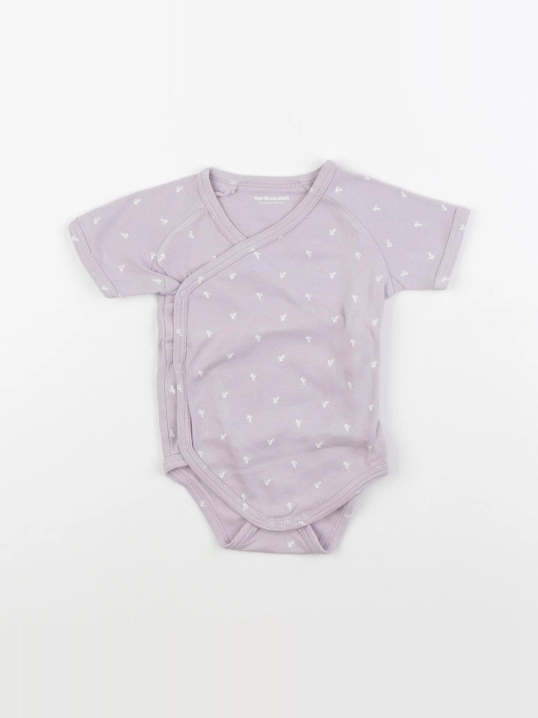 Vertbaudet - body violet - 6 mois