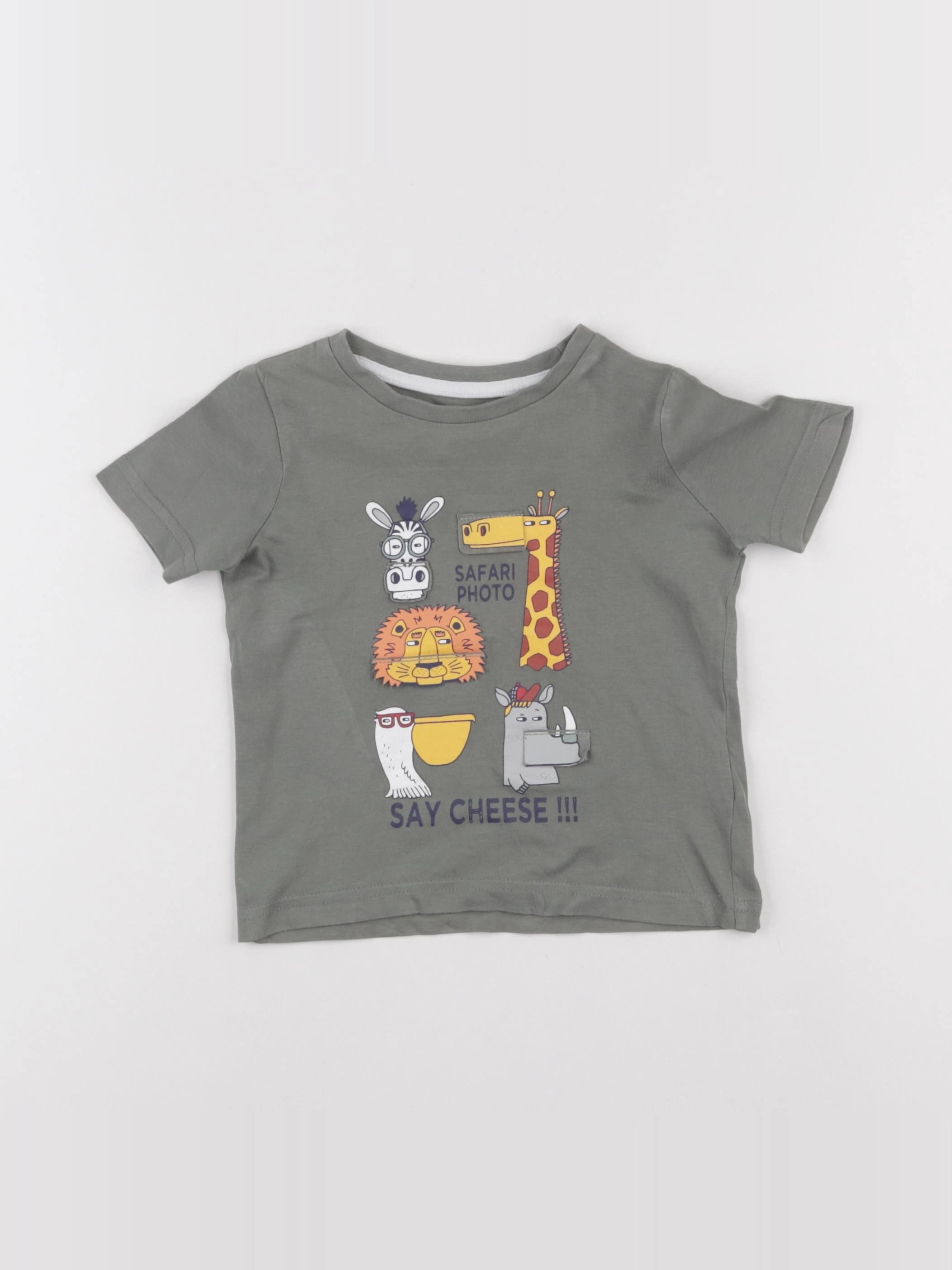 Vertbaudet - tee-shirt vert - 2 ans