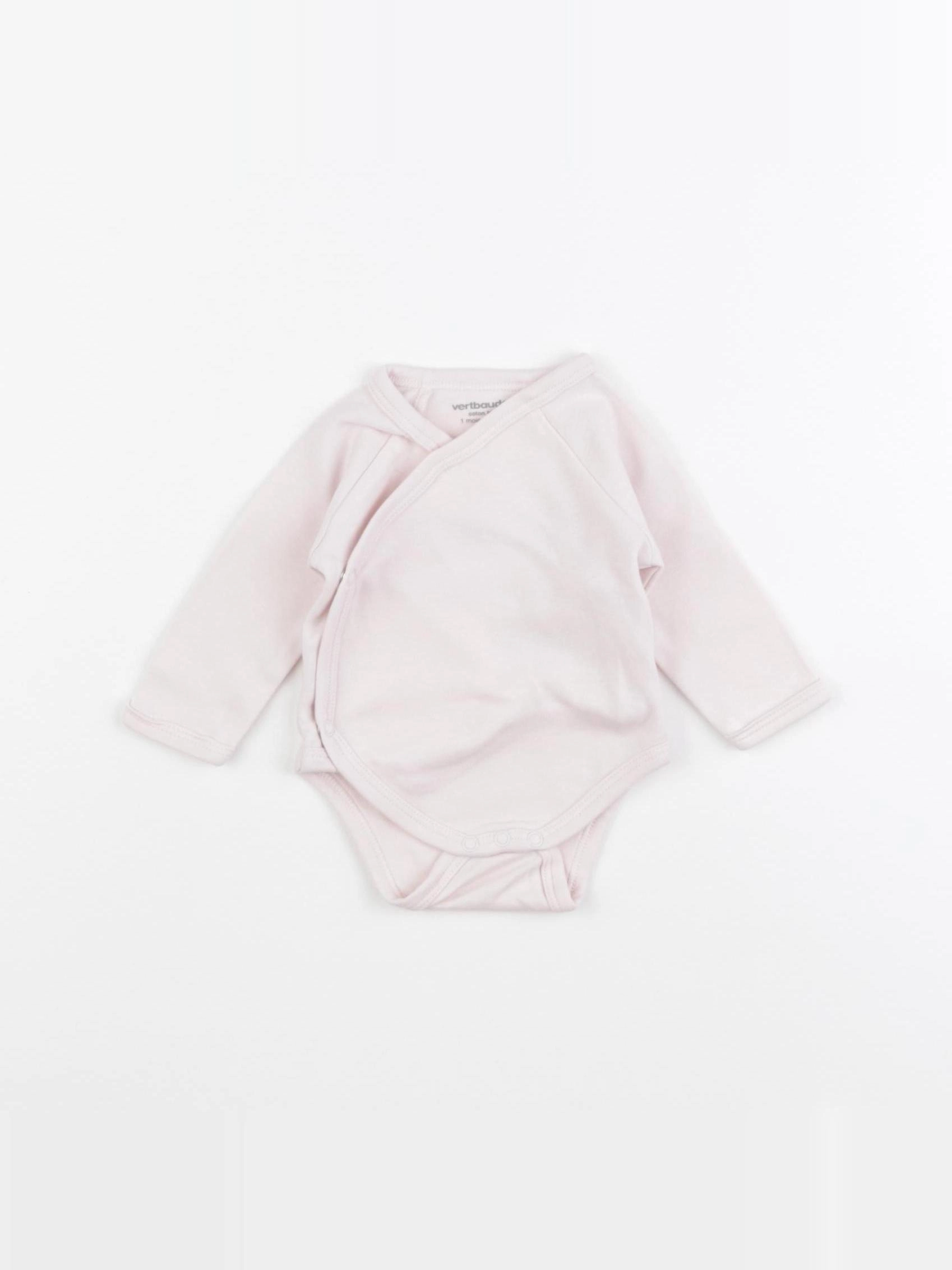 Vertbaudet - body rose - 1 mois