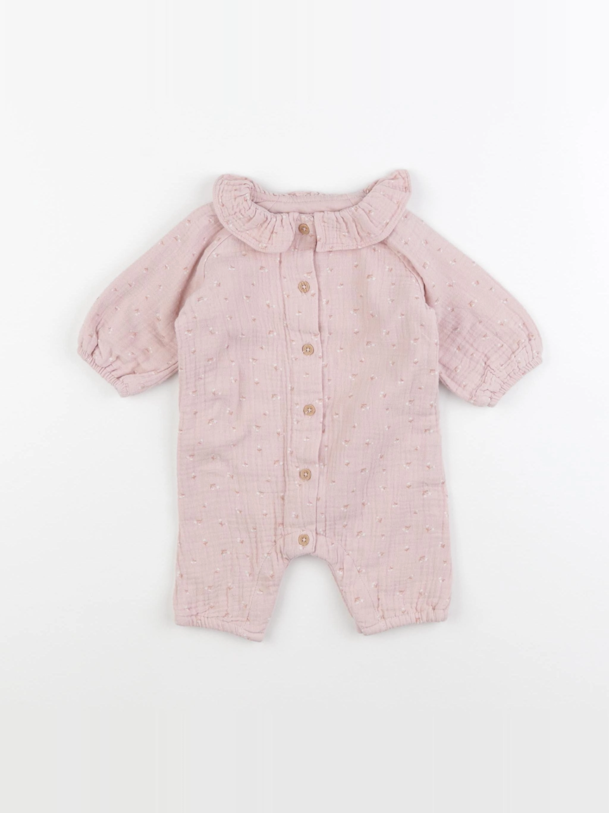 Vertbaudet - combinaison rose - 1 mois