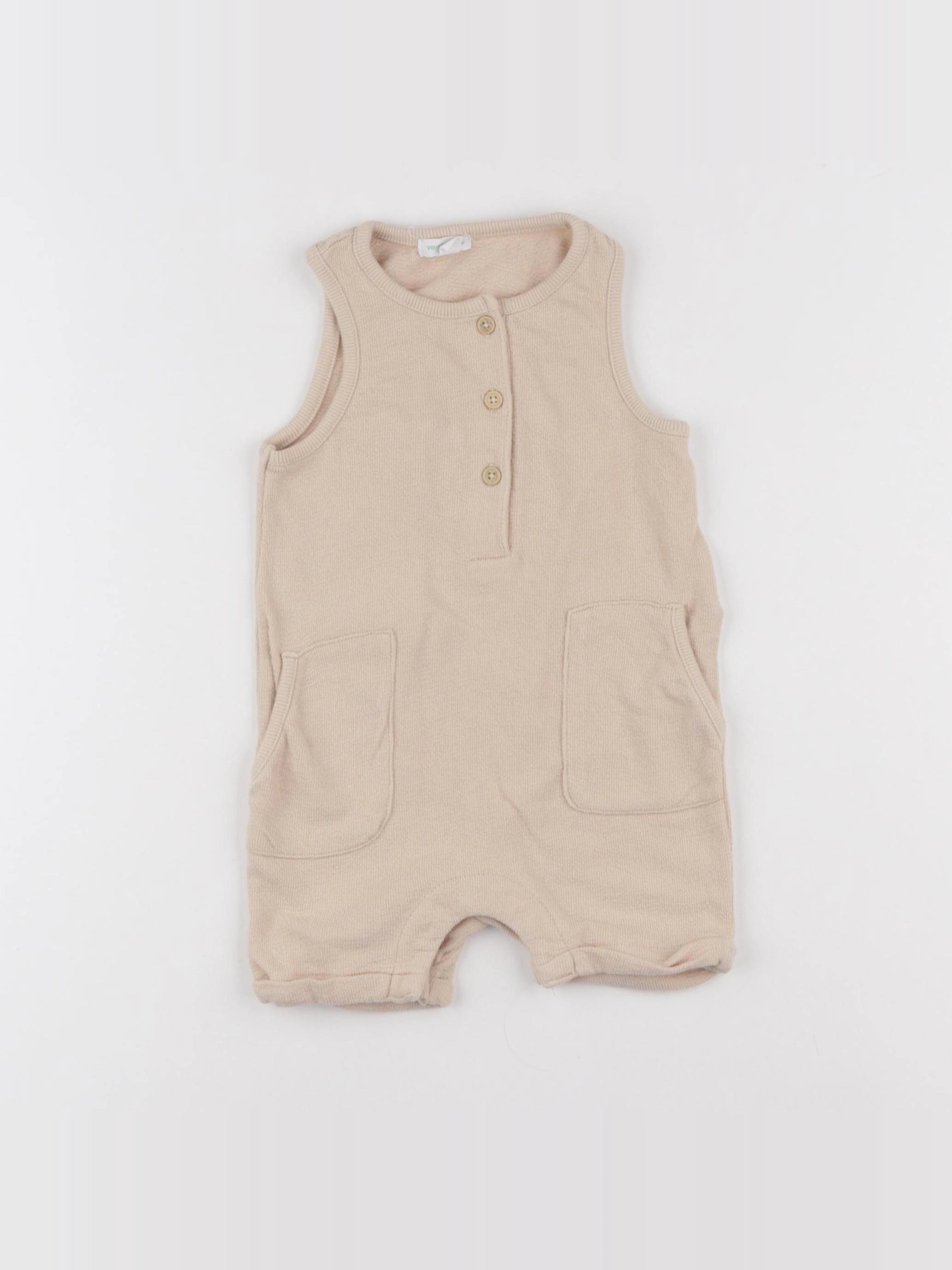 Vertbaudet - combinaison beige - 12 mois