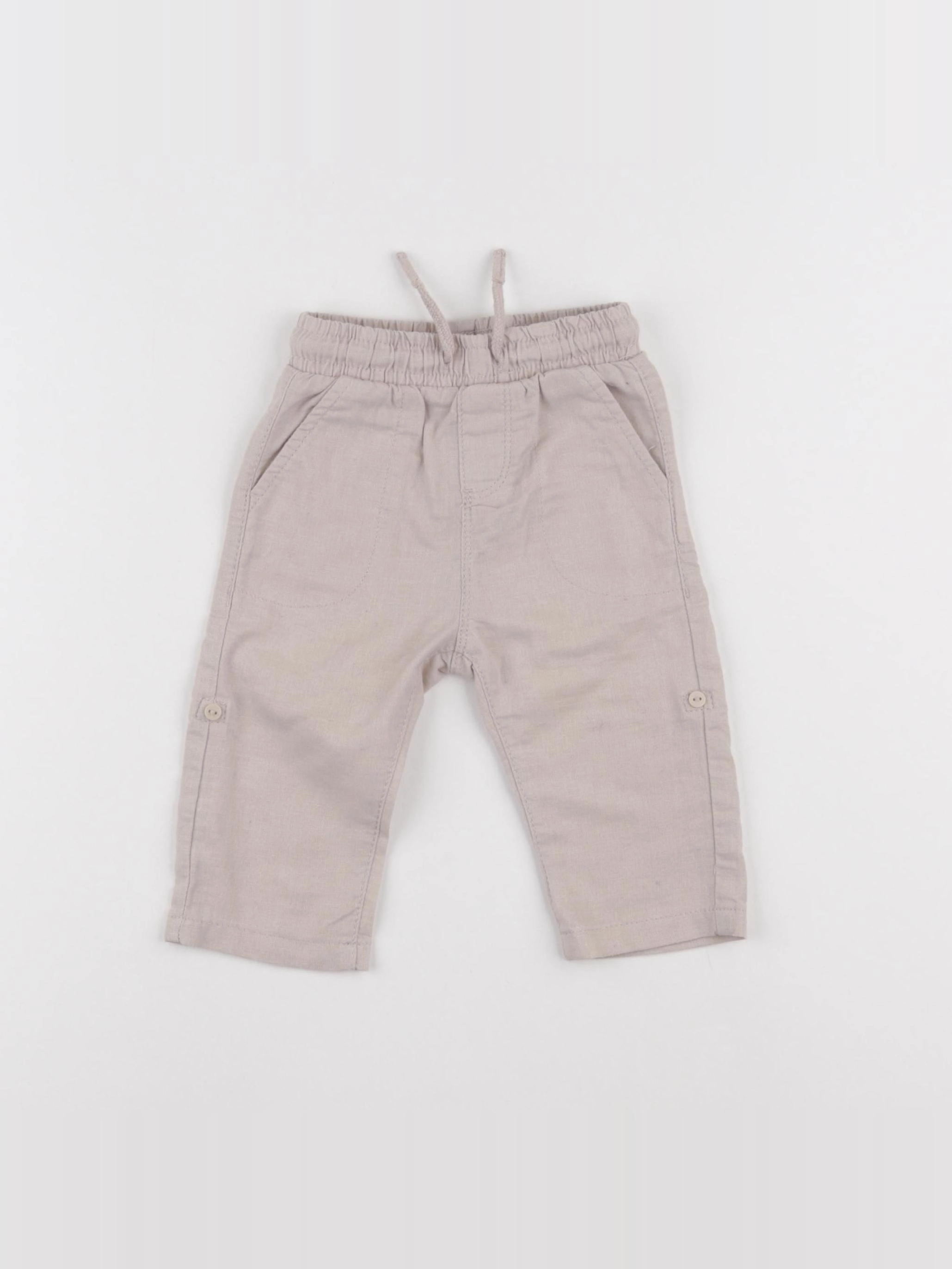 Vertbaudet - pantalon beige - 6 mois