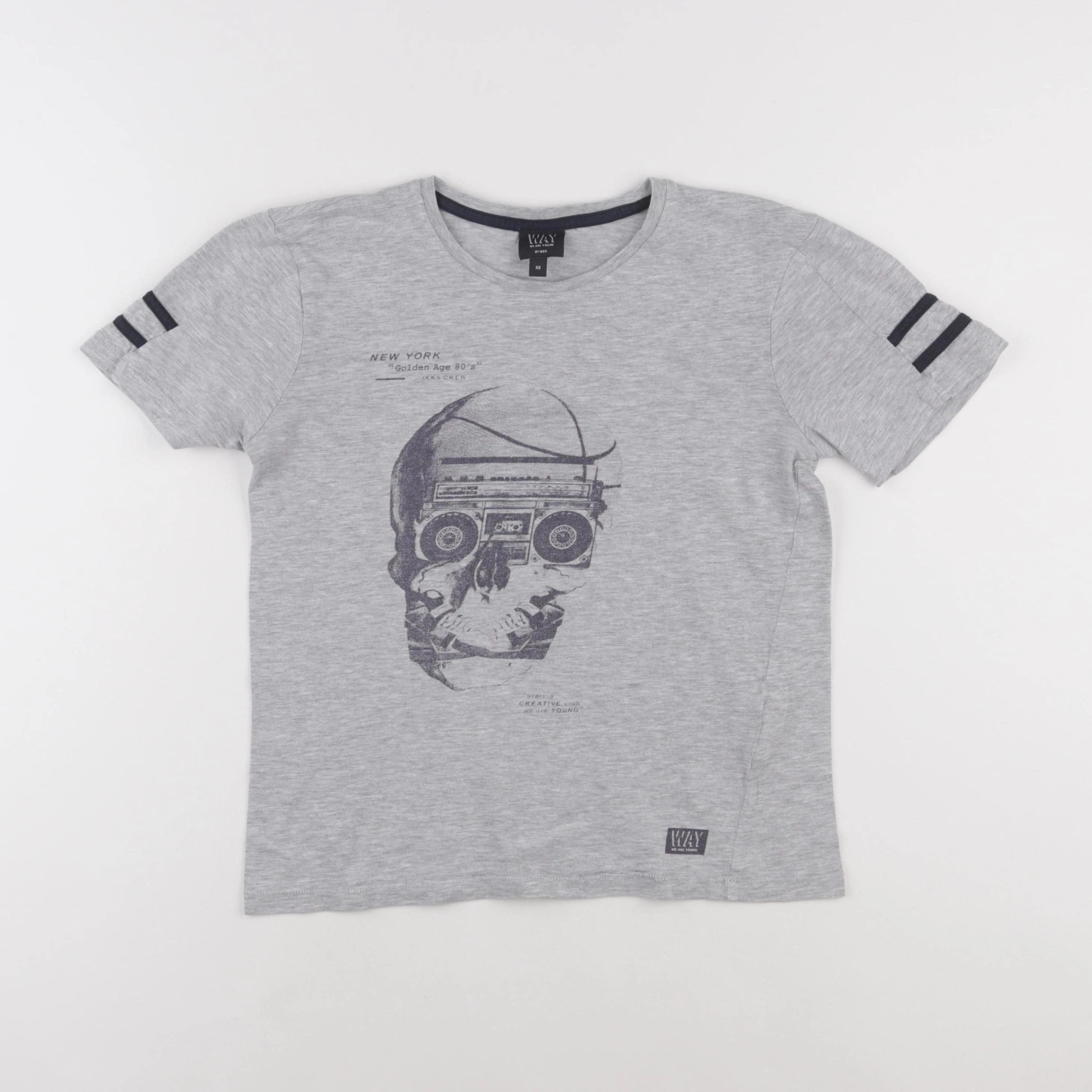 IKKS - tee-shirt gris - 12 ans