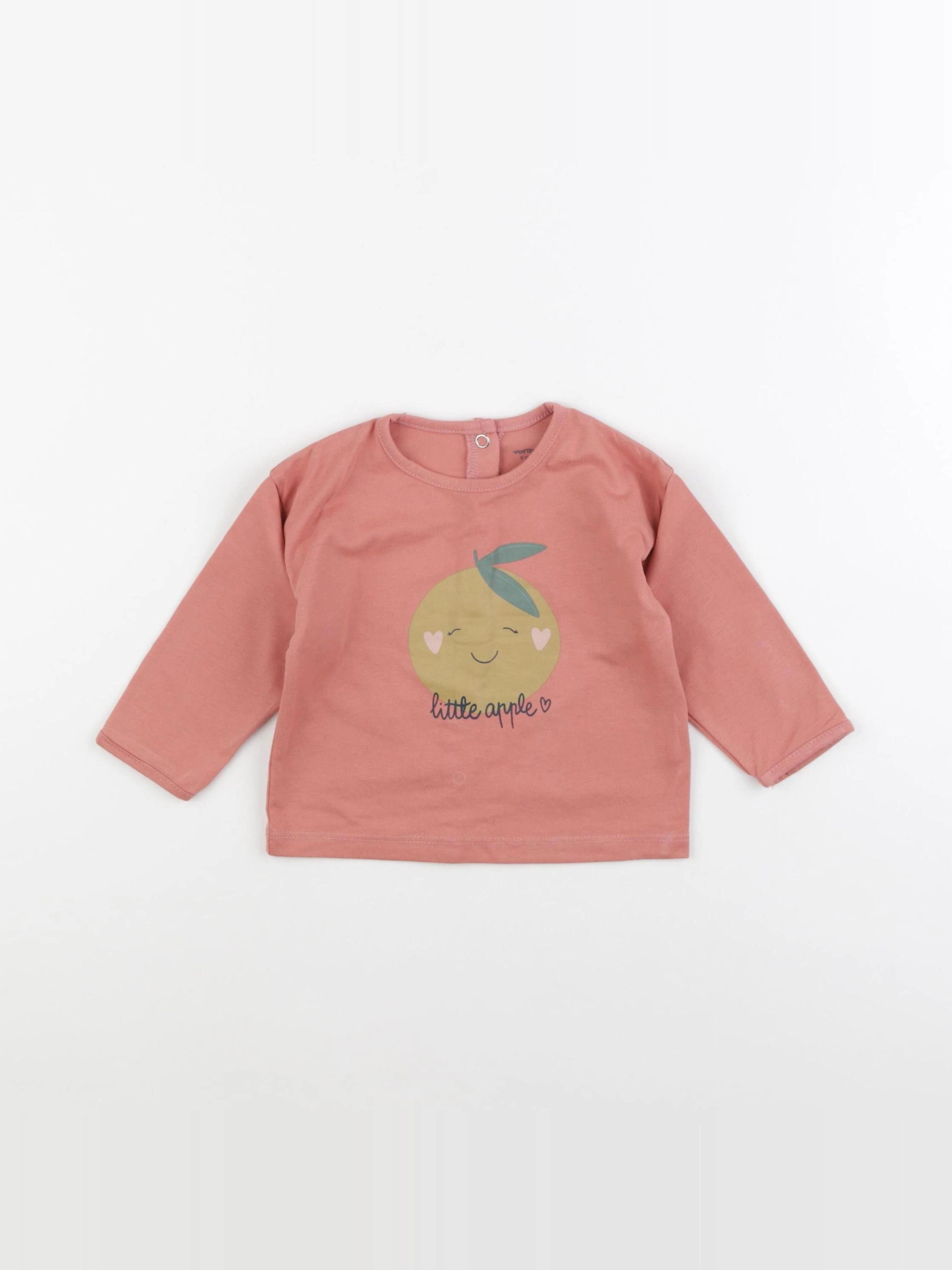 Vertbaudet - tee-shirt rose - 9 mois