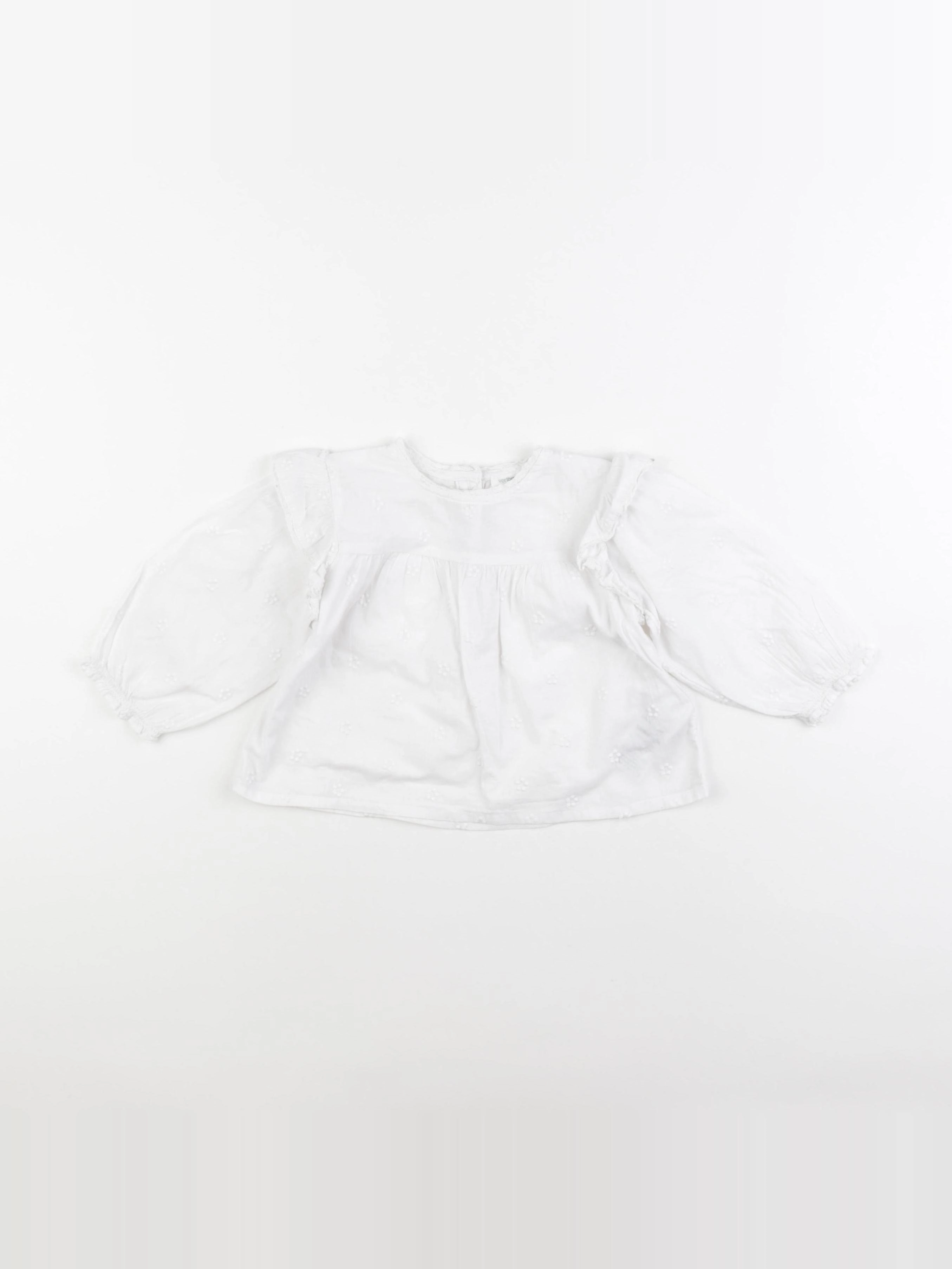 Vertbaudet - blouse blanc - 12 mois