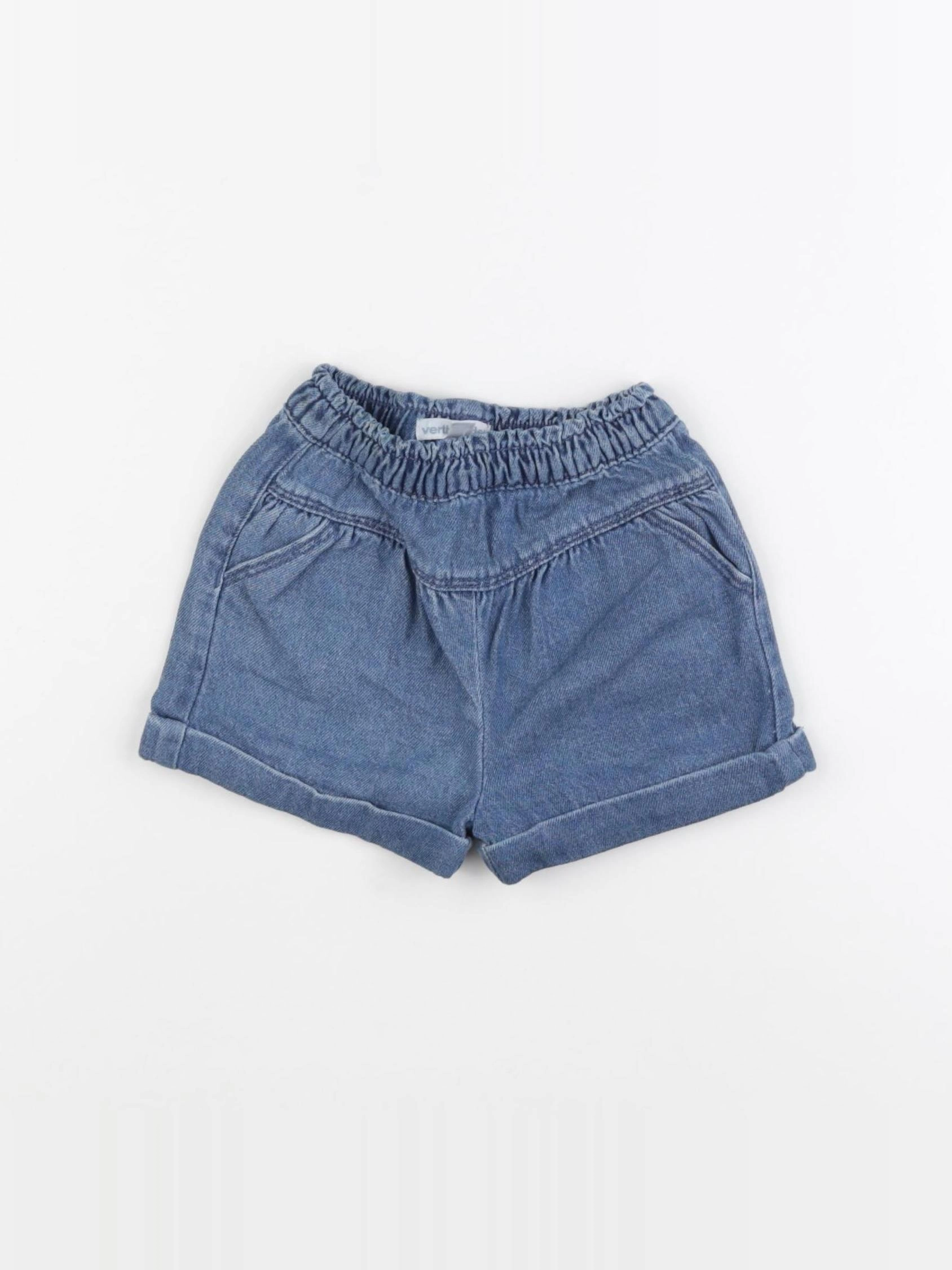 Vertbaudet - short bleu - 9 mois