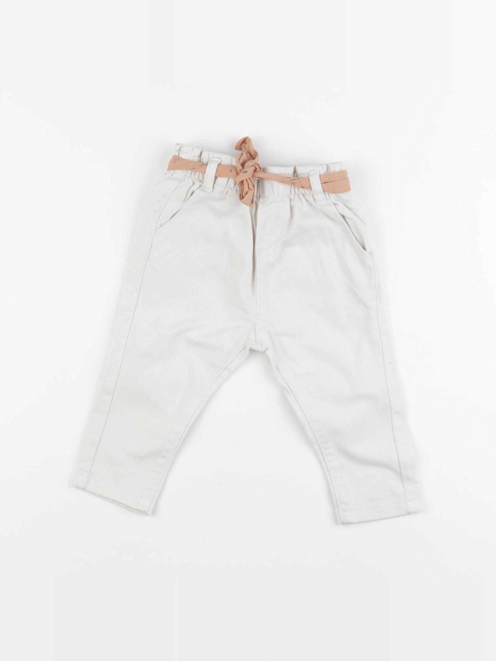 Vertbaudet - jean blanc - 9 mois