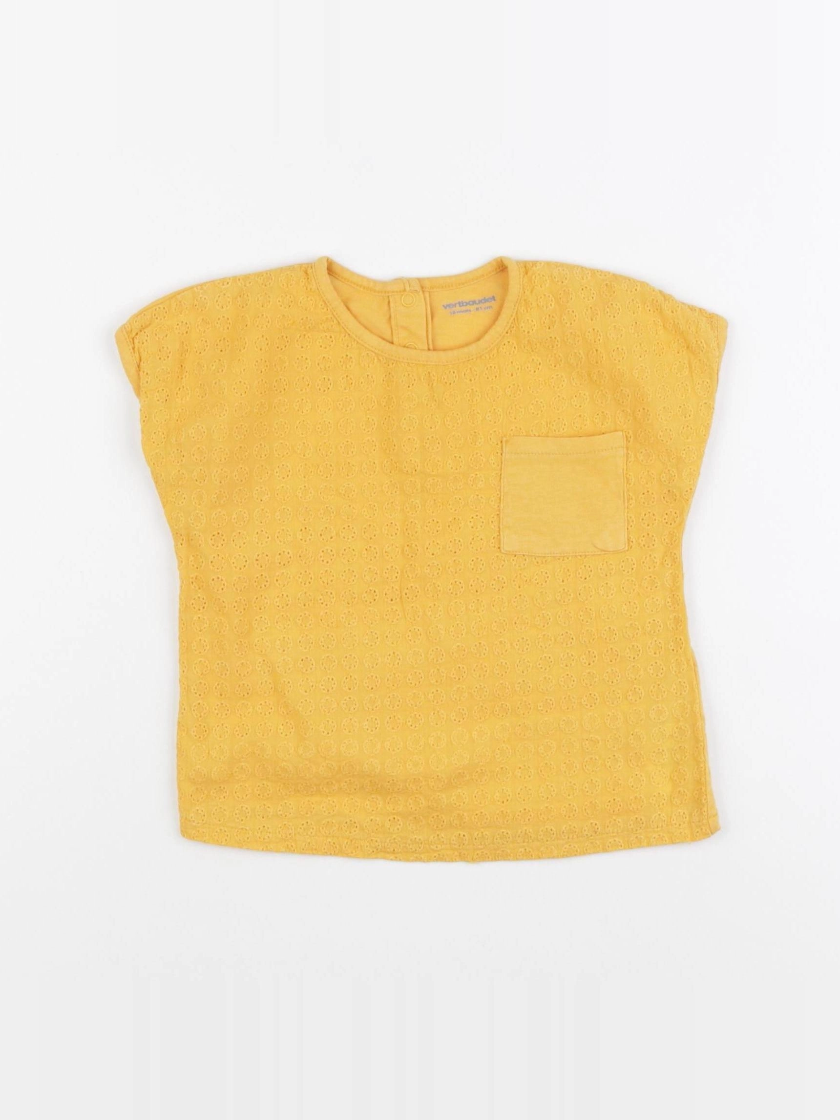Vertbaudet - tee-shirt jaune - 18 mois