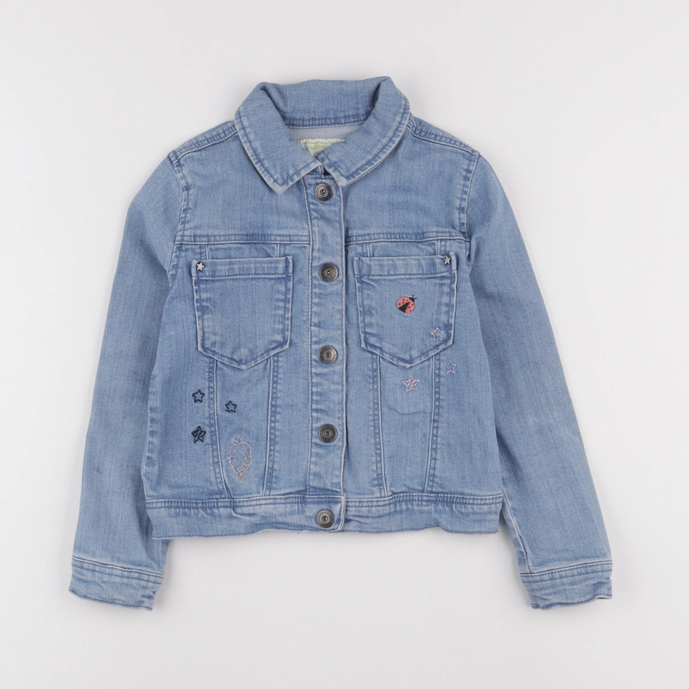 Vertbaudet - veste imprimé au dos bleu - 6 ans