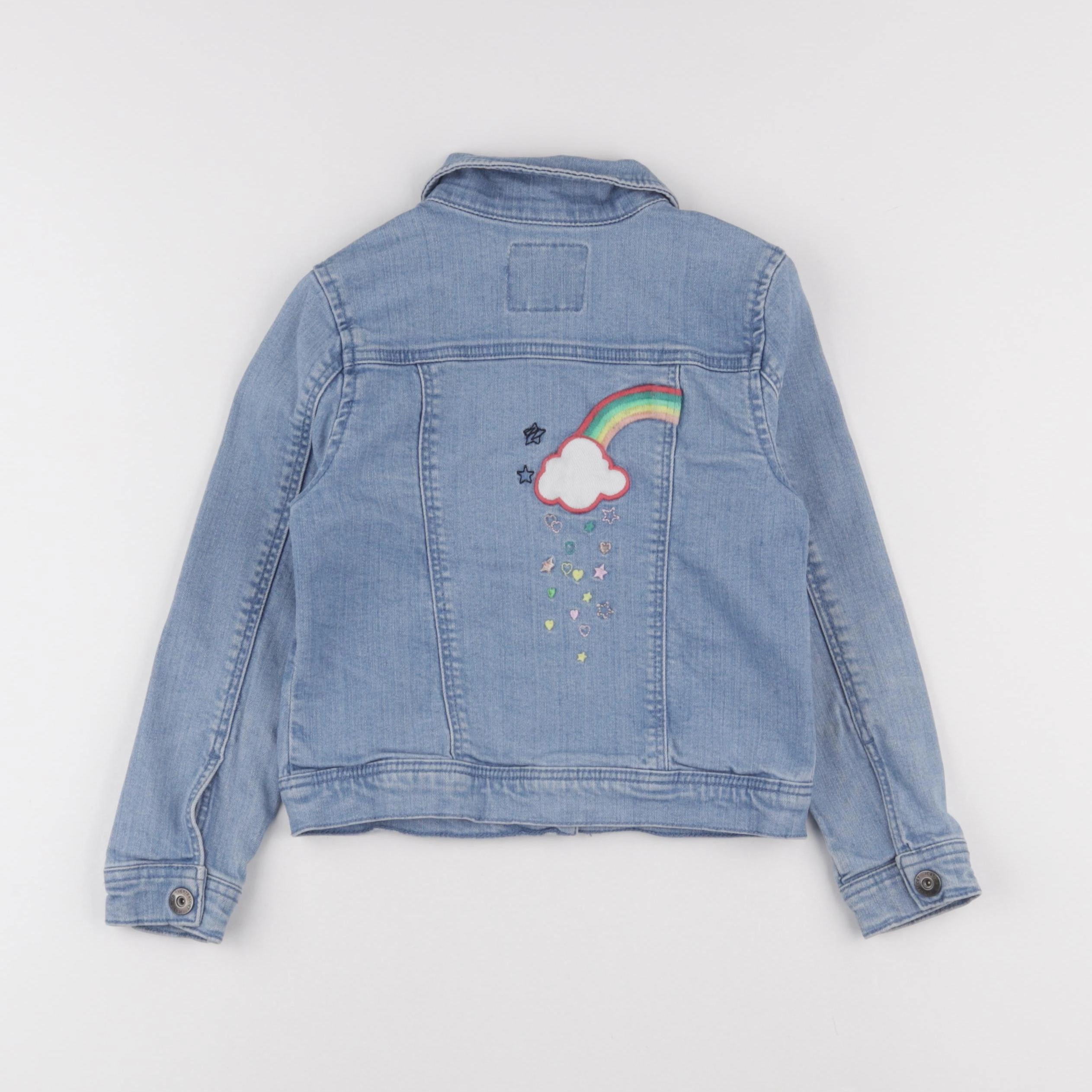 Vertbaudet - veste imprimé au dos bleu - 6 ans