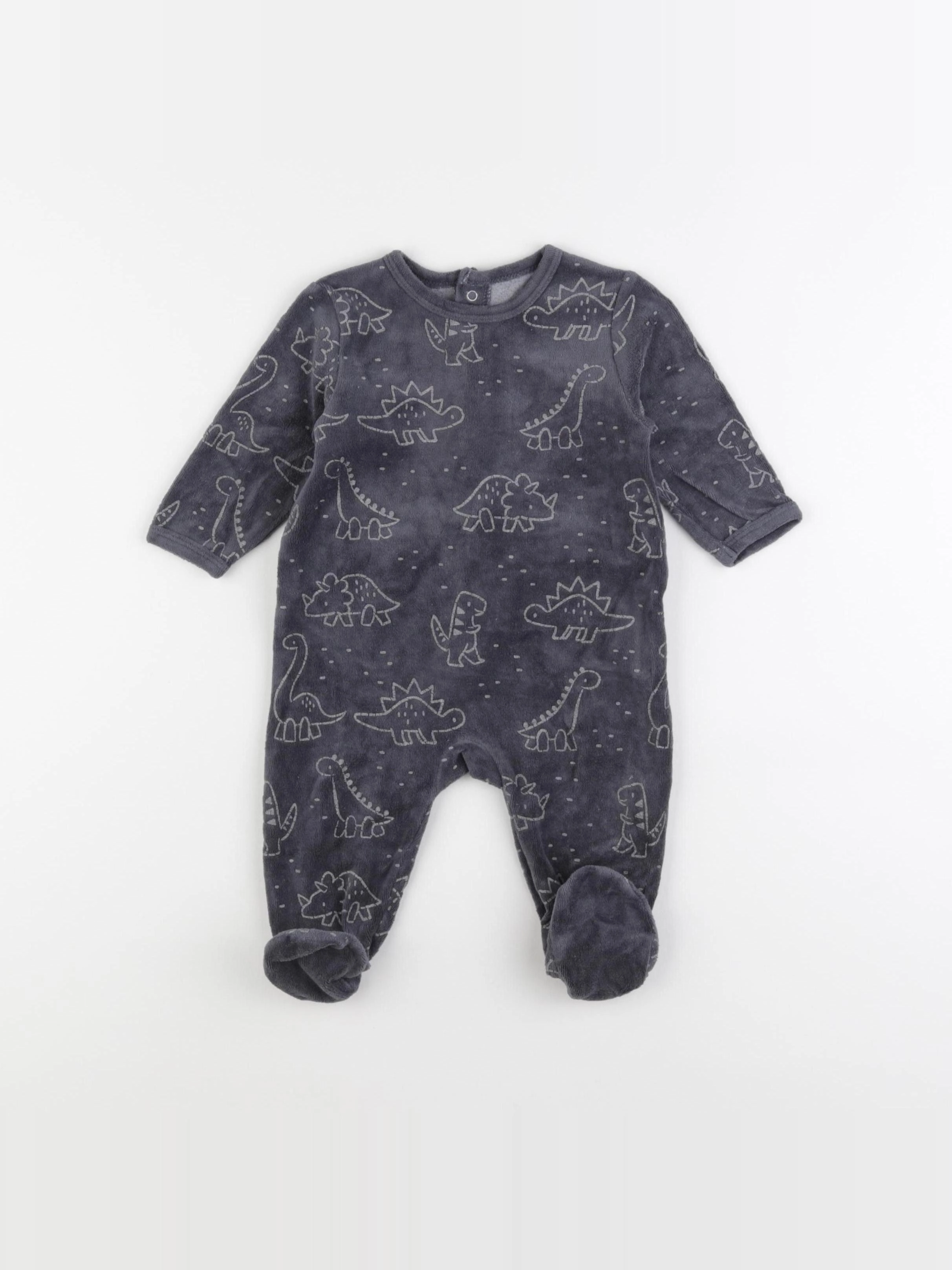 La Redoute - pyjama velours gris - 6 mois
