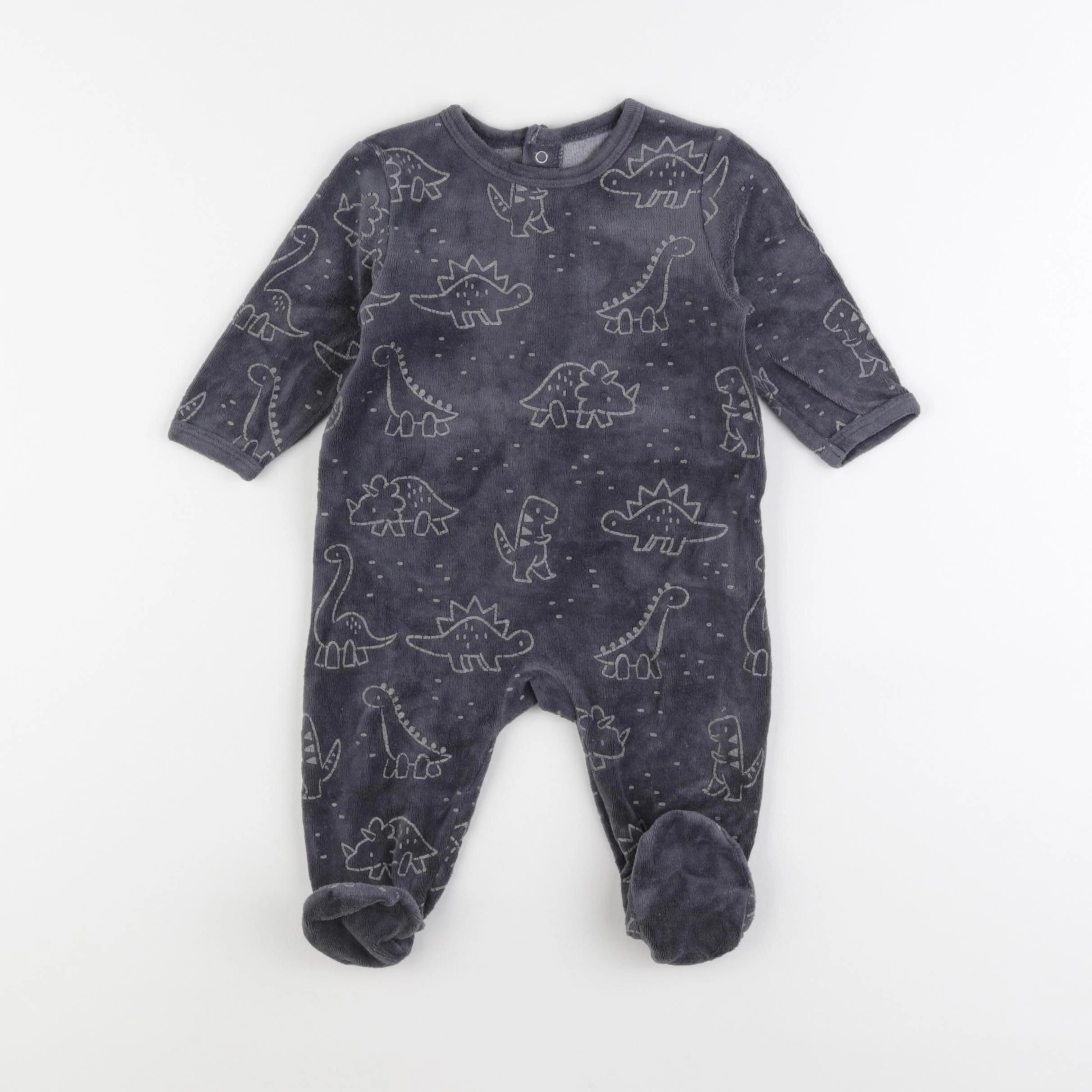 La Redoute - pyjama velours gris - 6 mois