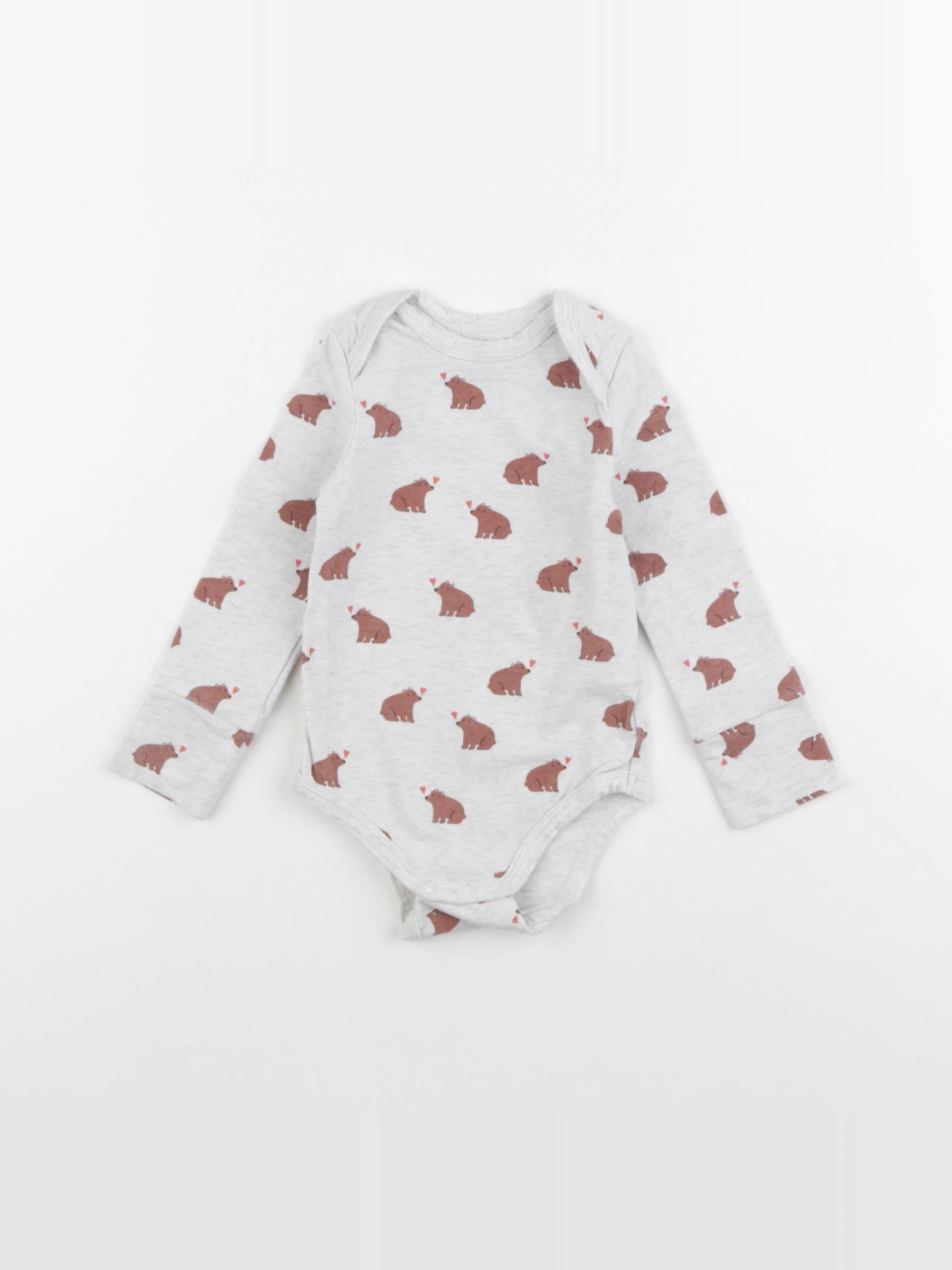 Tape à l'oeil - body gris, marron - 9 mois
