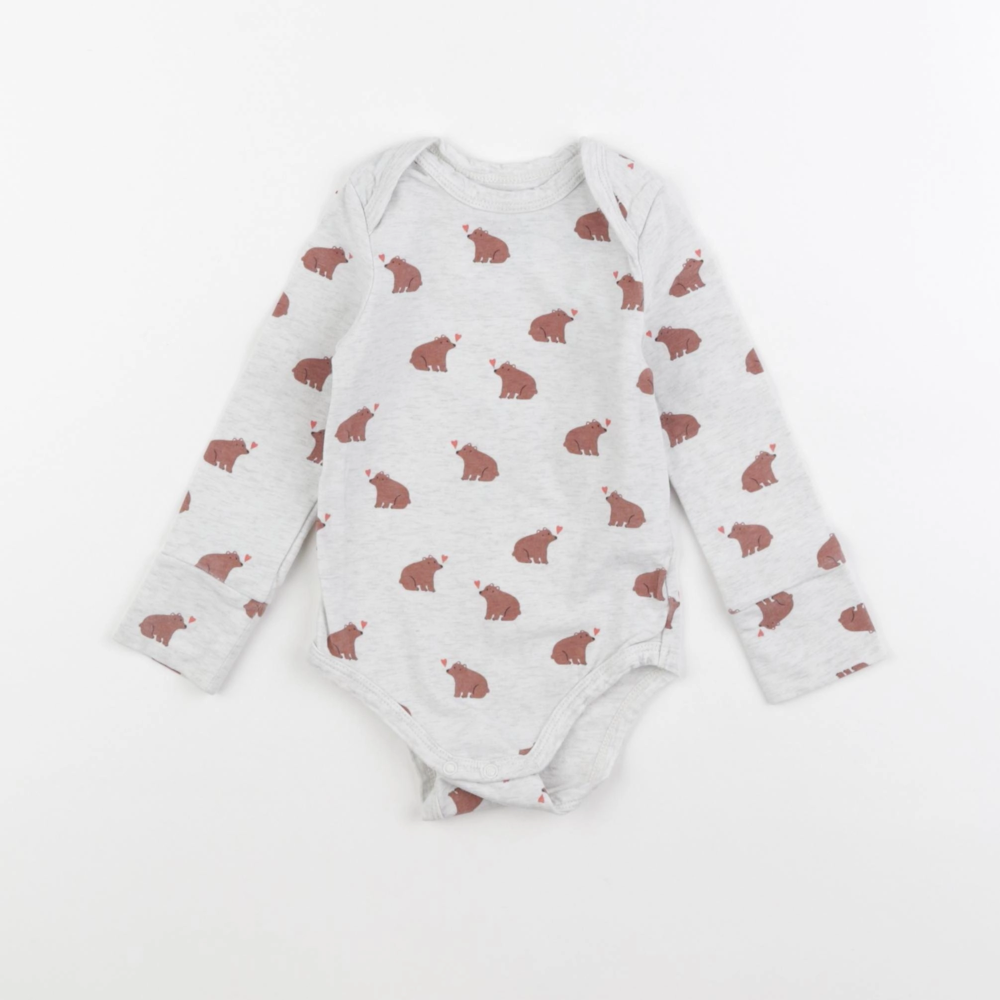 Tape à l'oeil - body gris, marron - 9 mois