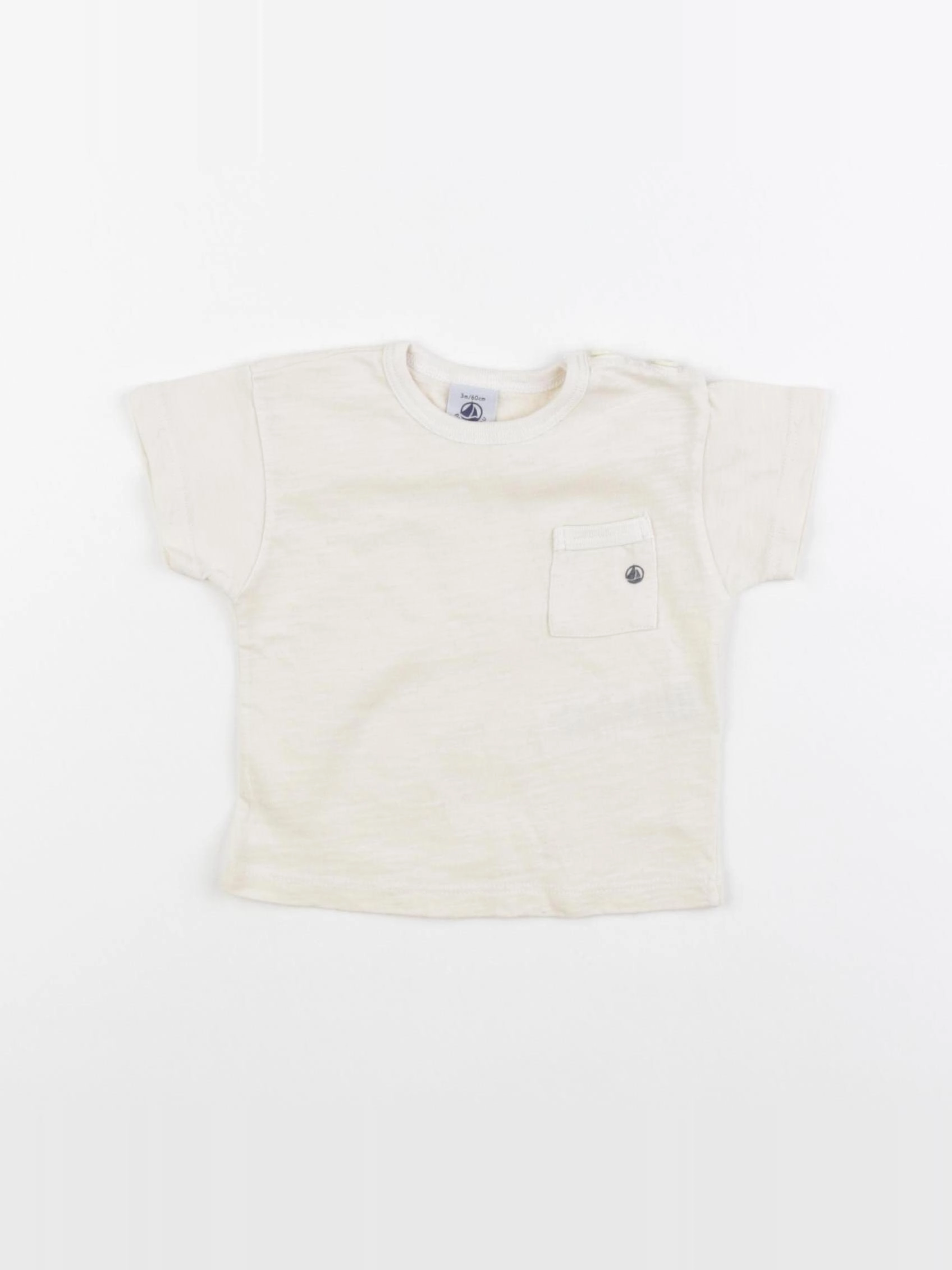 Petit Bateau - tee-shirt beige - 3 mois