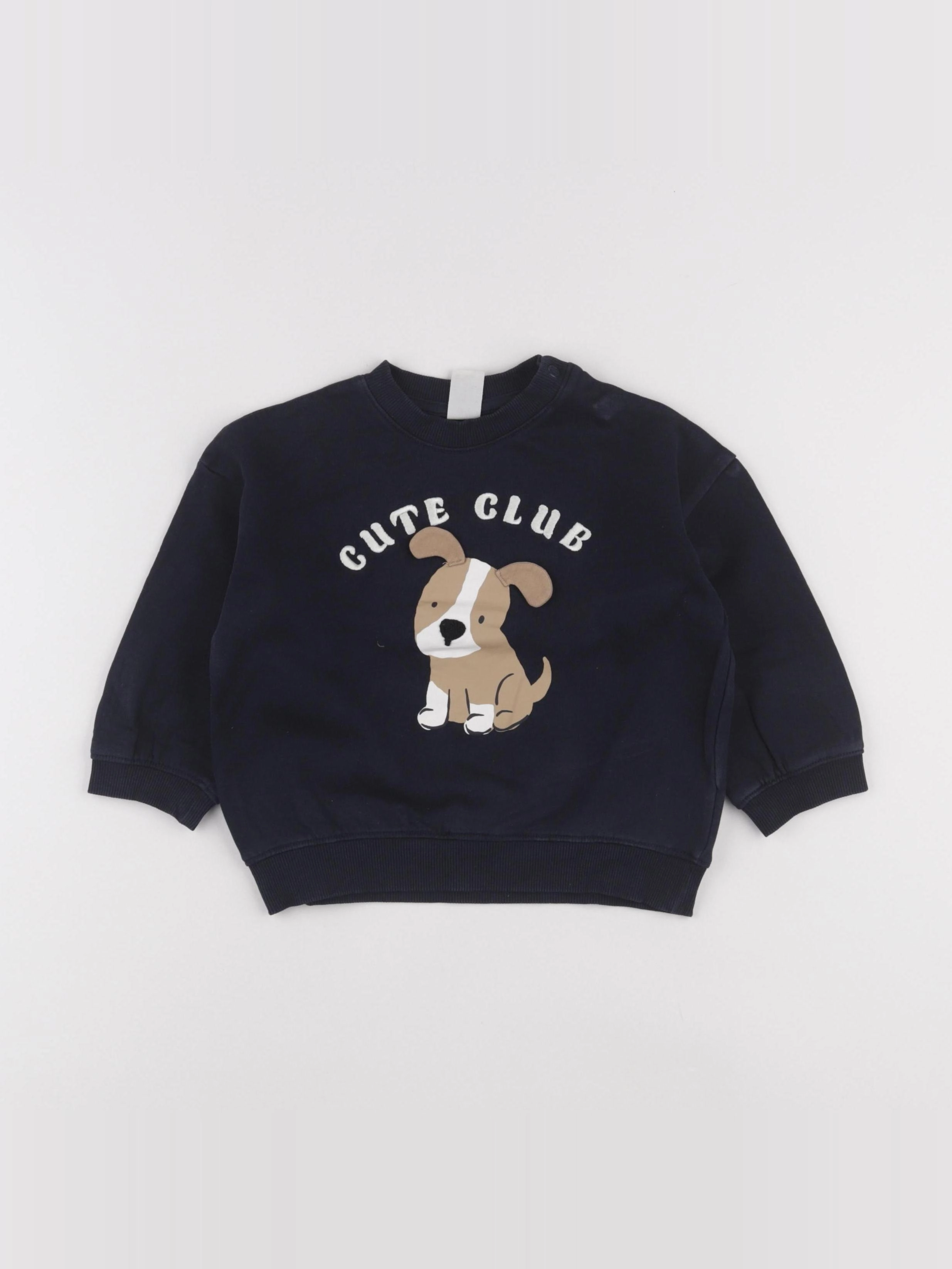 H&M - sweat bleu - 1 an à 2 ans