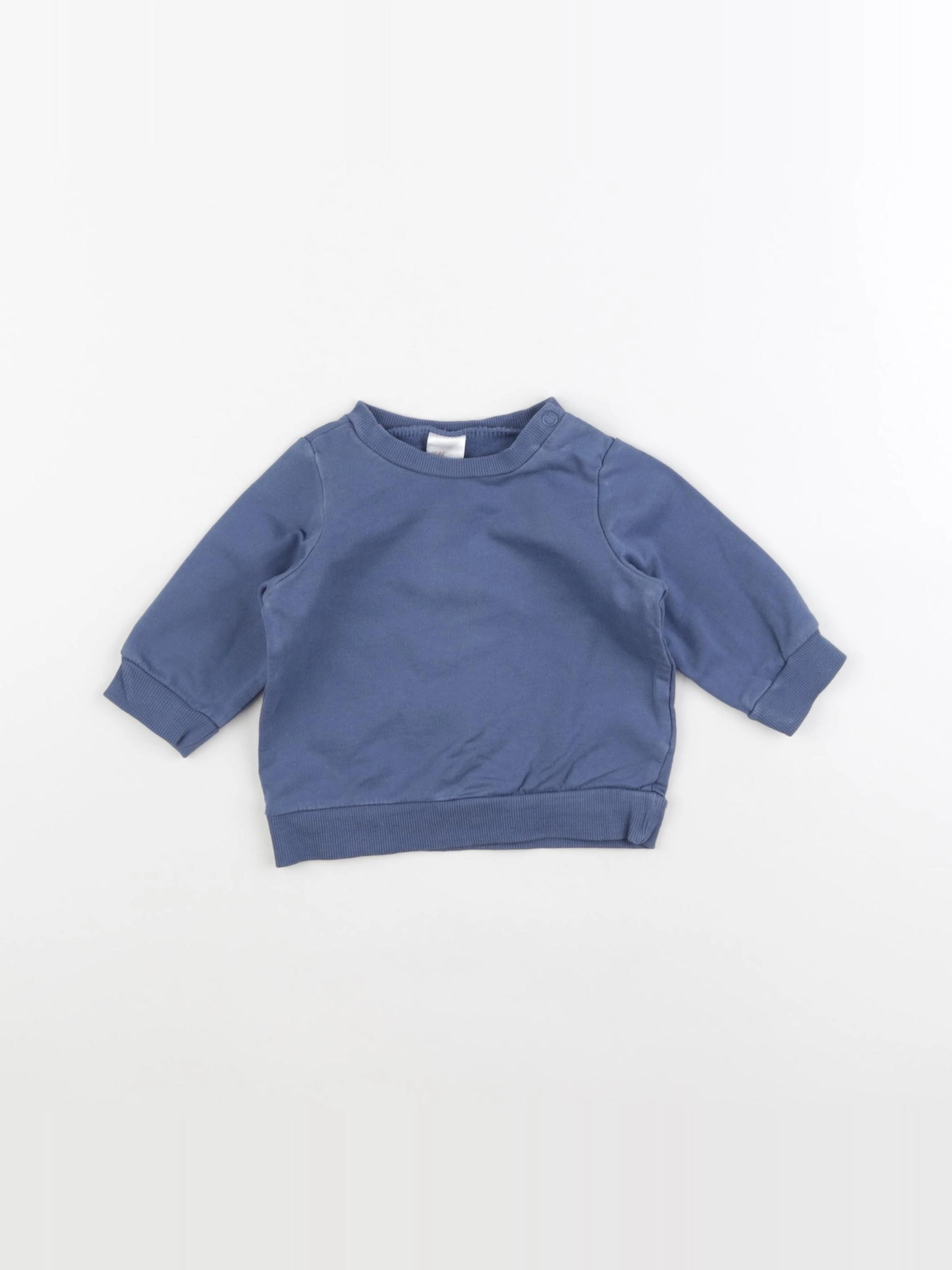H&M - sweat bleu - 3 mois