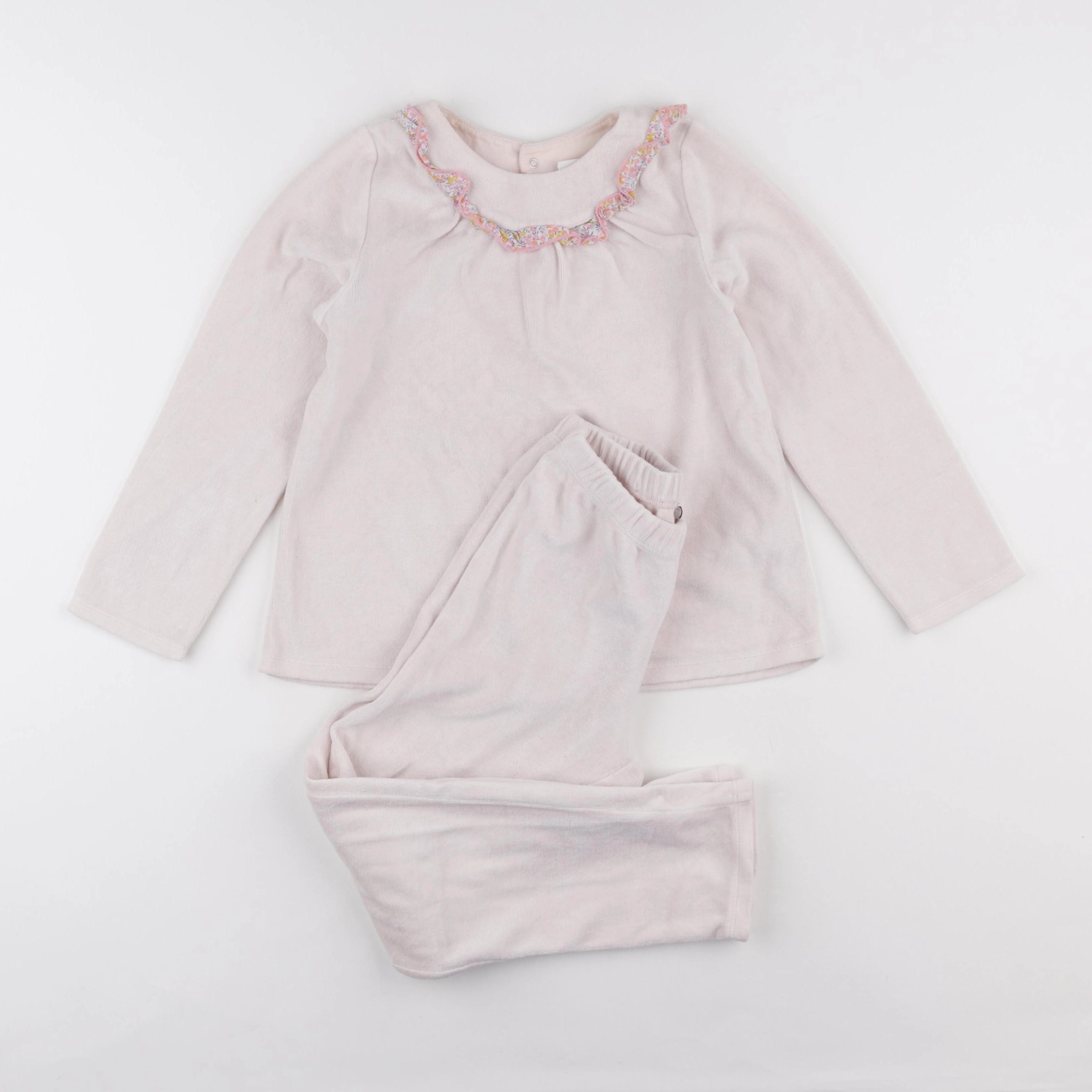 Cyrillus - pyjama velours rose - 8 ans