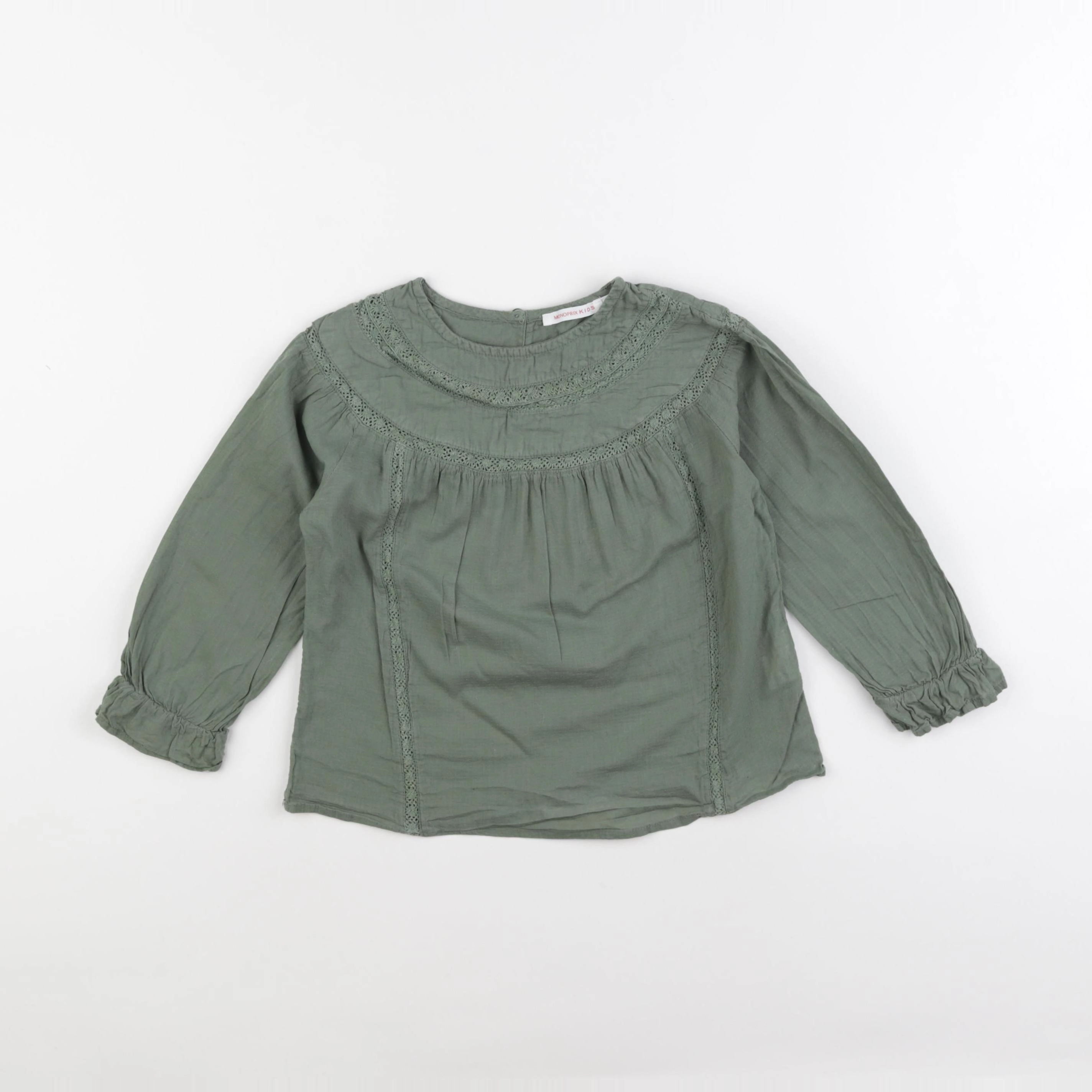 Monoprix - blouse vert - 5 ans