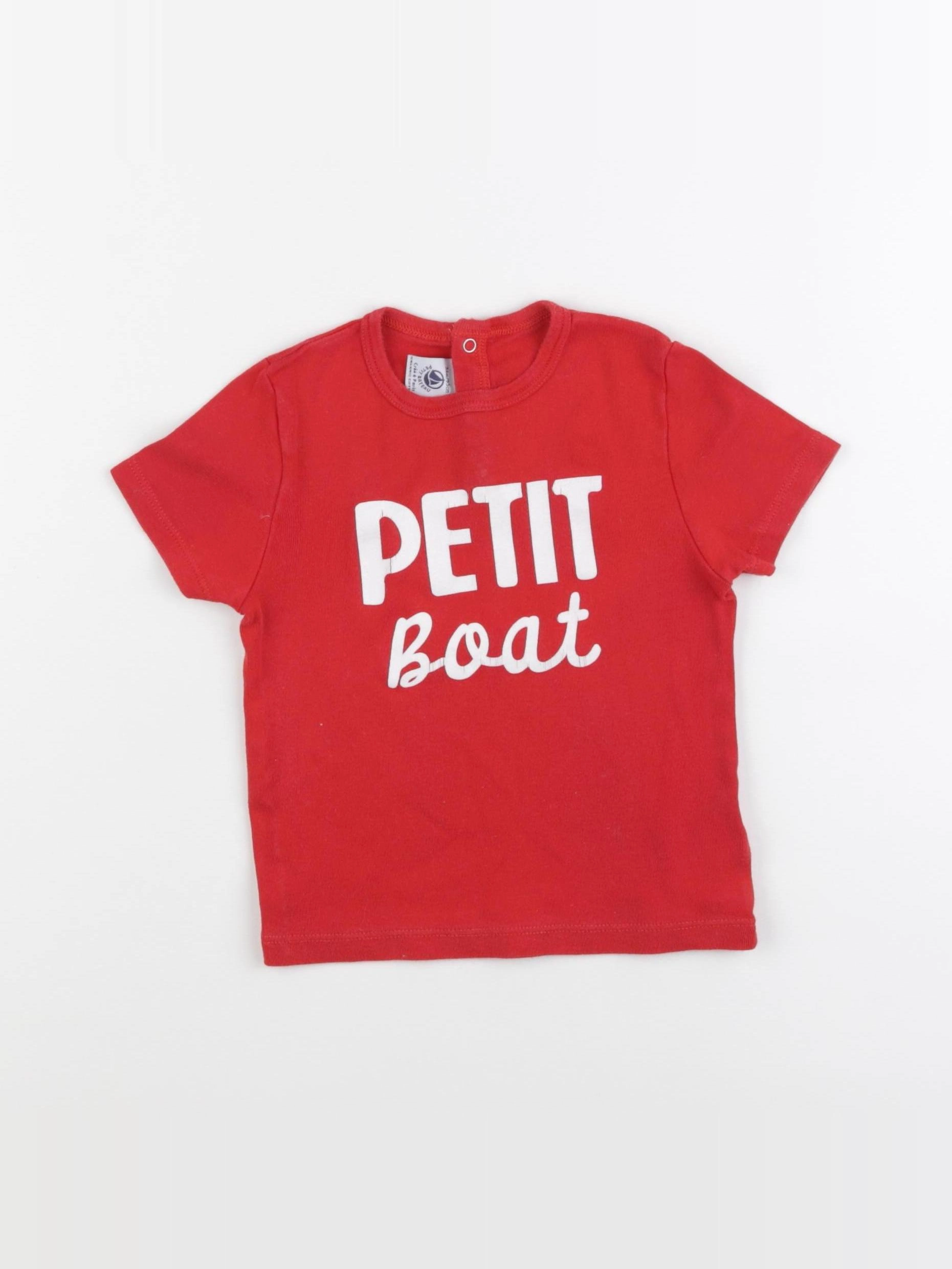 Petit Bateau - tee-shirt rouge - 36 mois