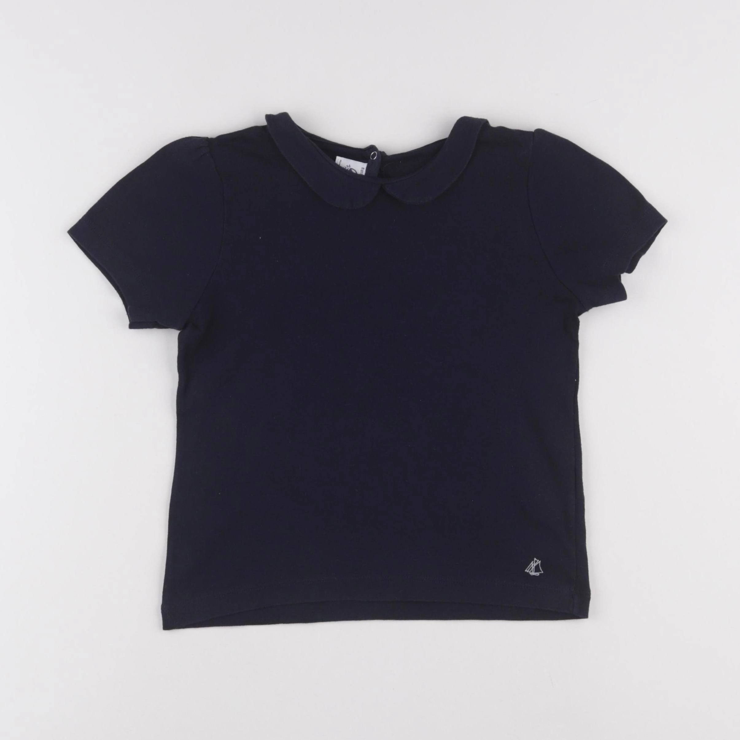 Petit Bateau - tee-shirt bleu - 8 ans