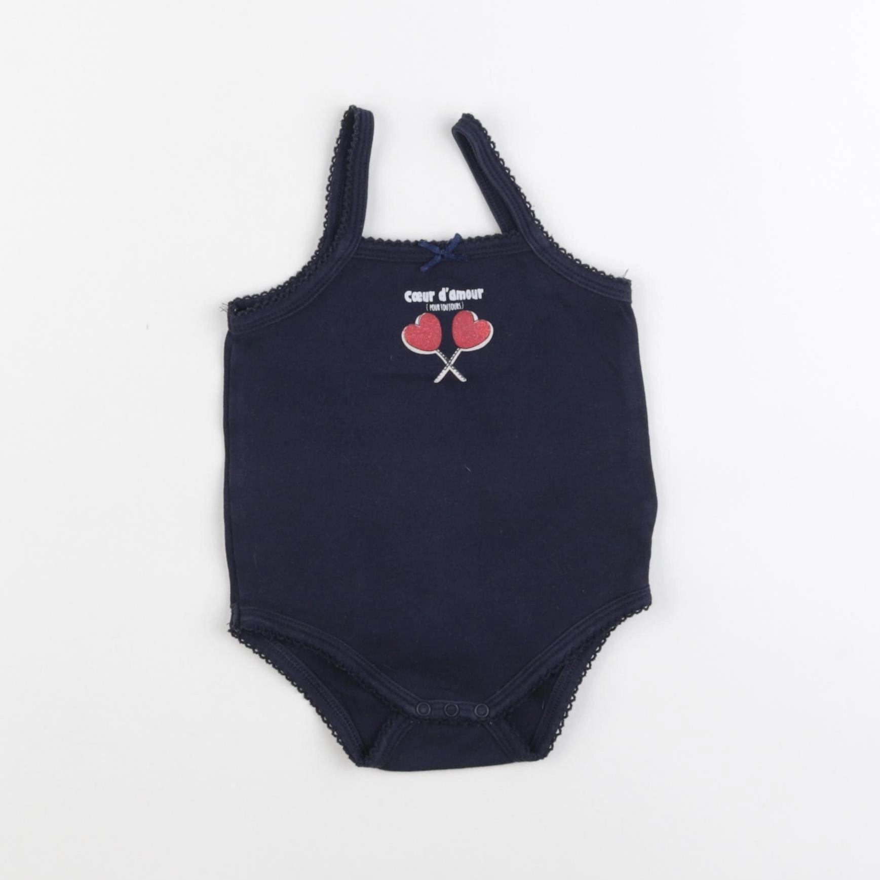Vertbaudet - body bleu - 12 mois