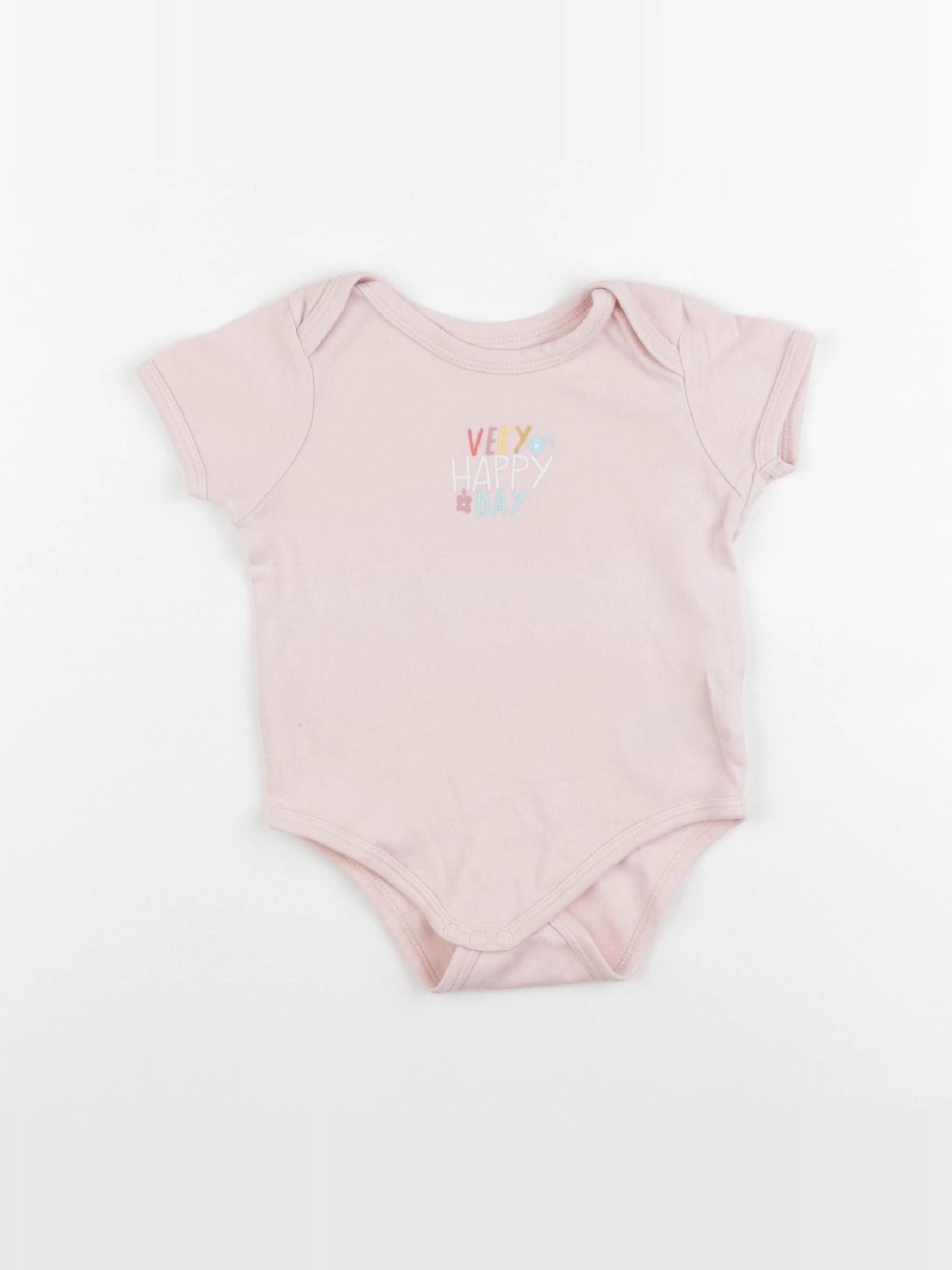 Vertbaudet - body rose - 12 mois