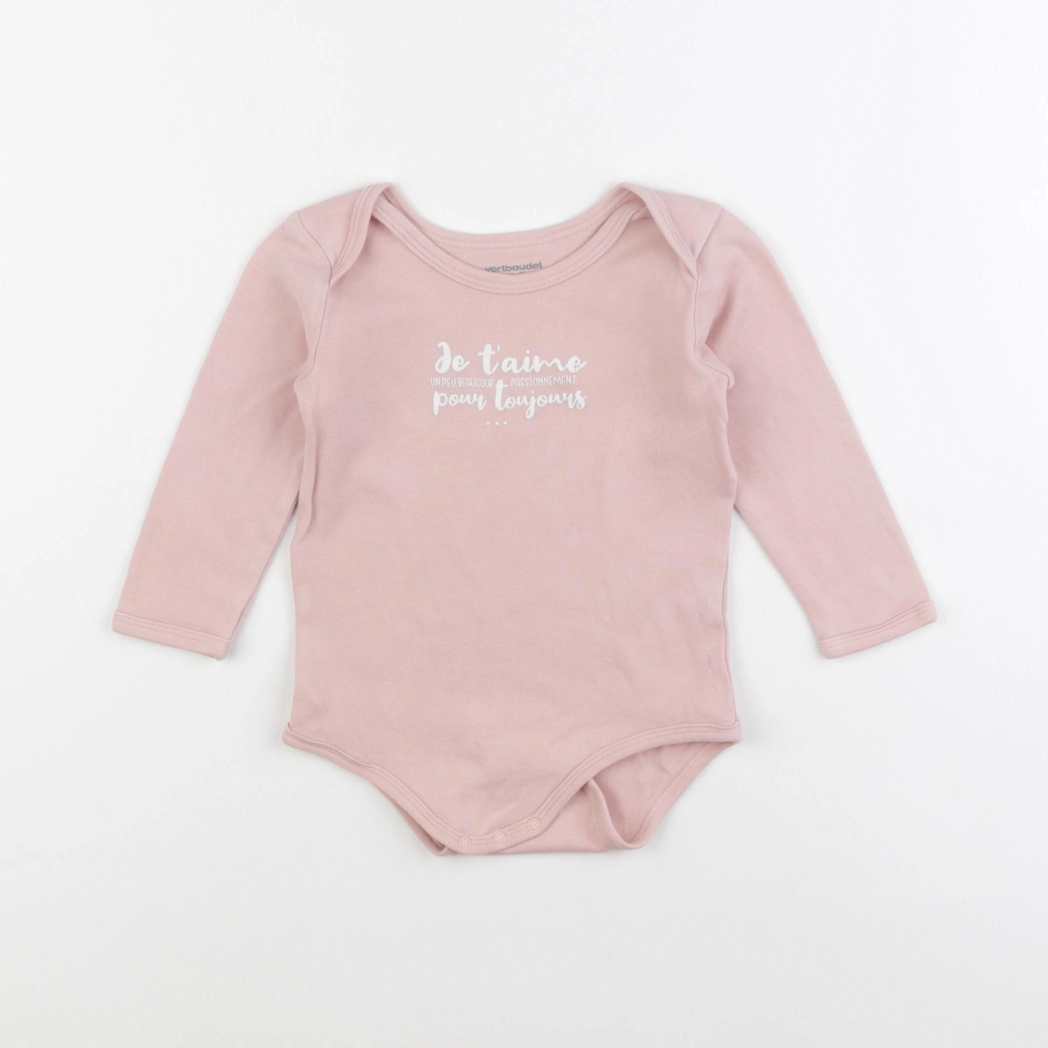 Vertbaudet - body rose - 18 mois