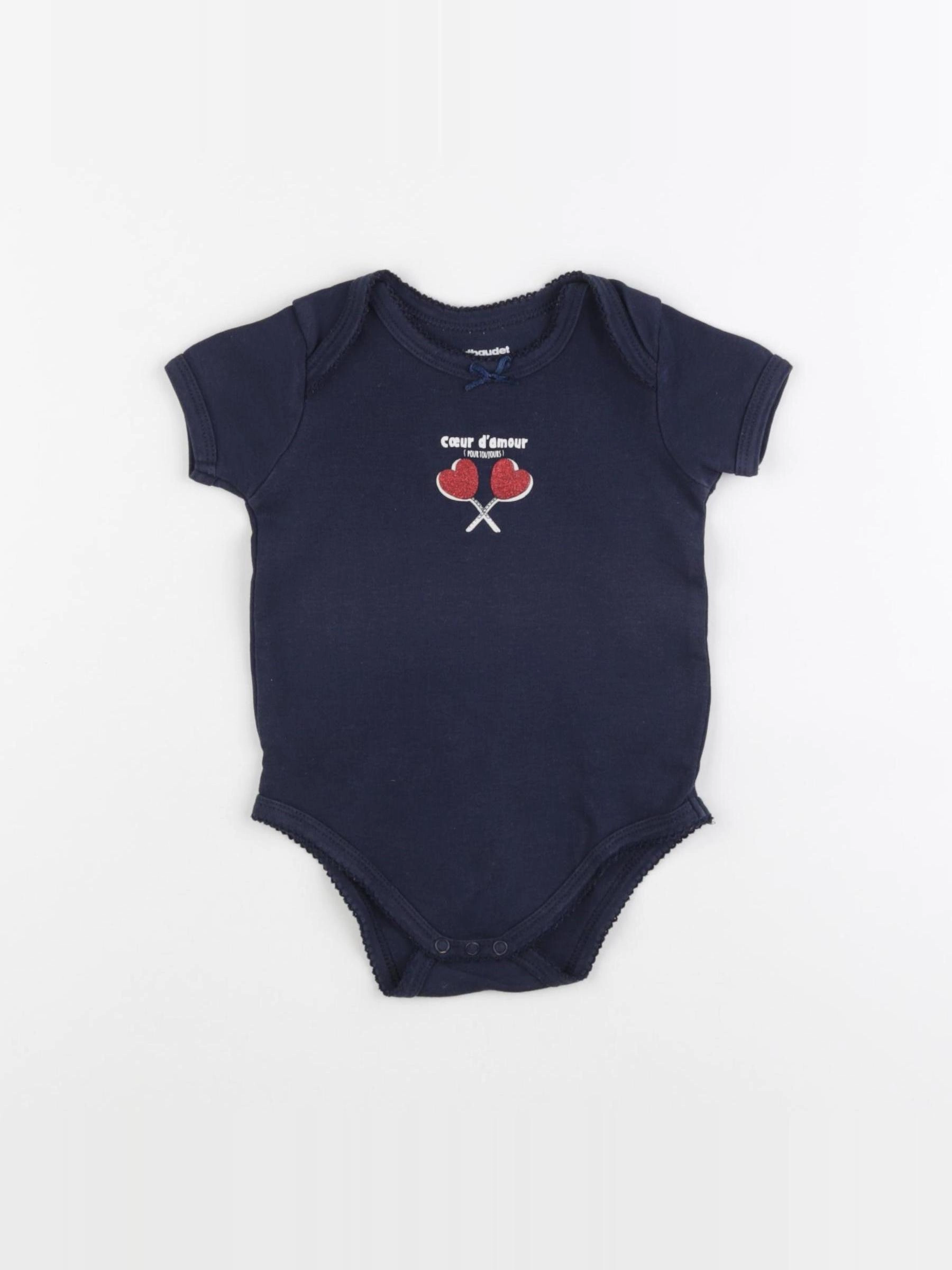 Vertbaudet - body bleu - 12 mois