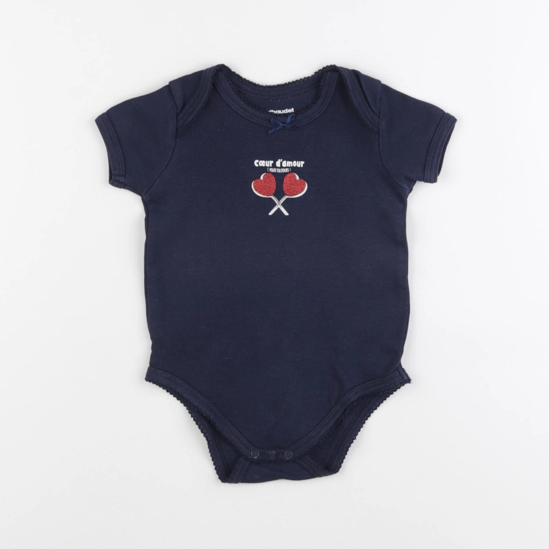 Vertbaudet - body bleu - 12 mois
