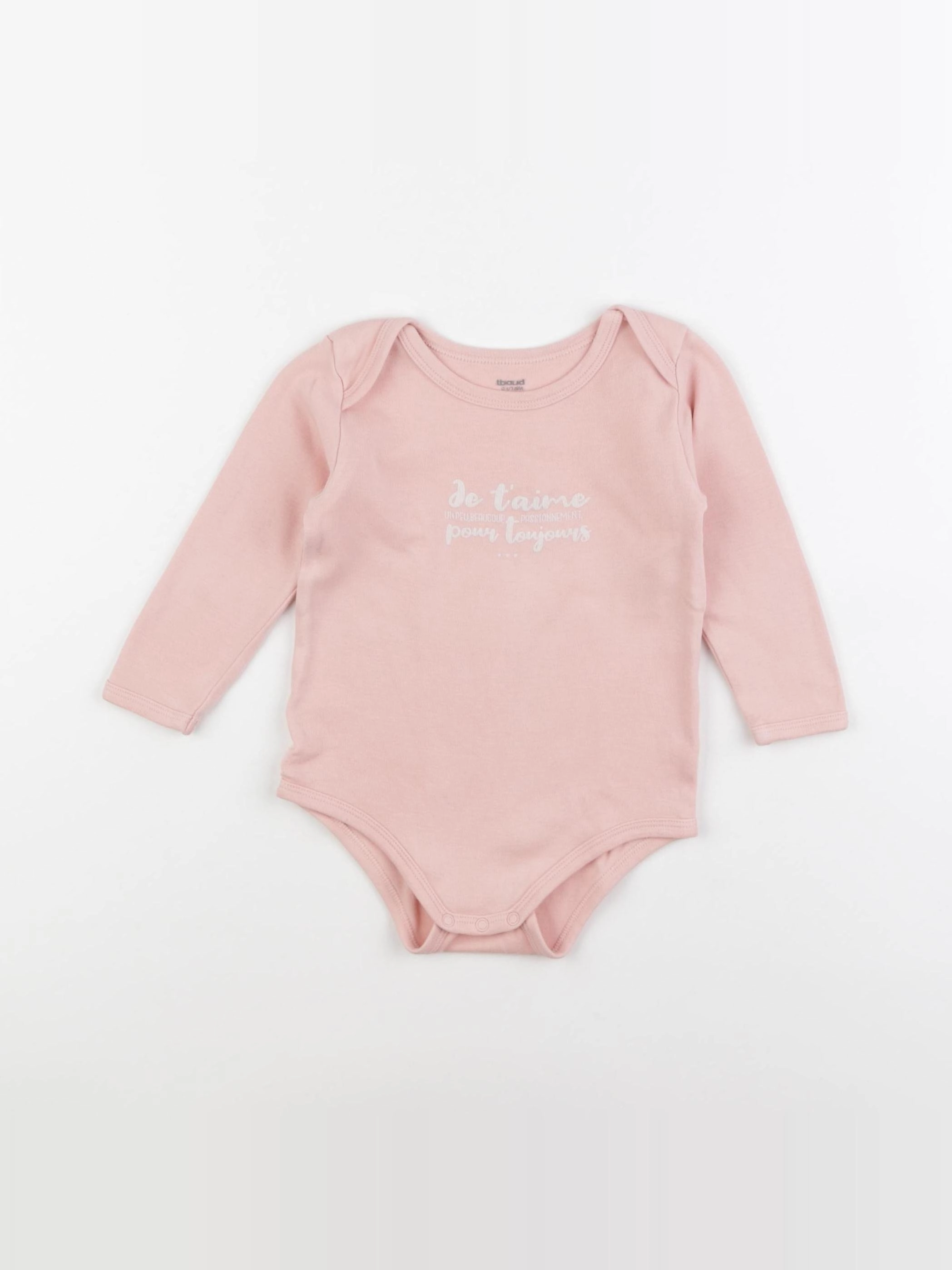 Vertbaudet - body rose - 12 mois